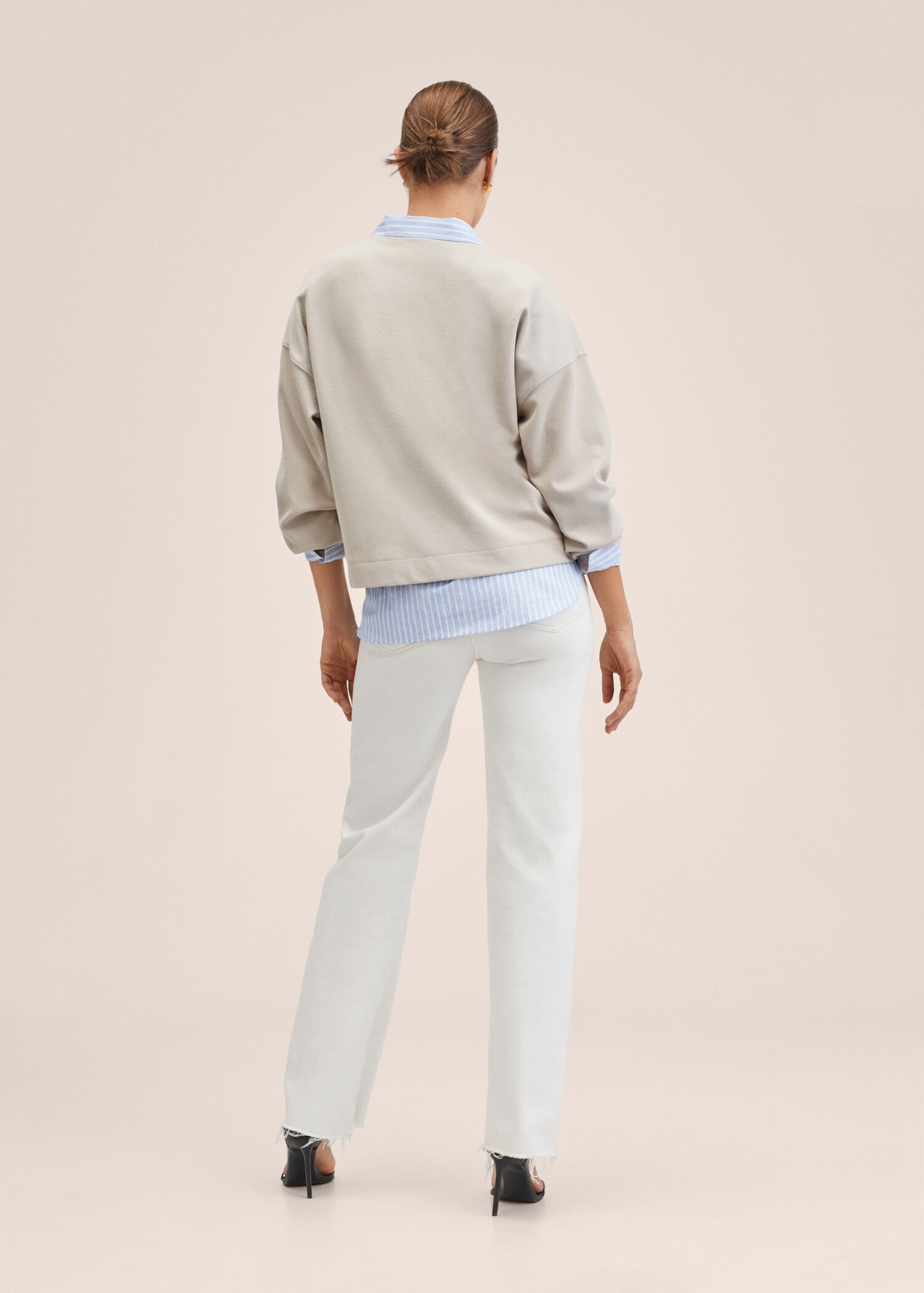 Sudadera oversize algodón  - Reverso del artículo