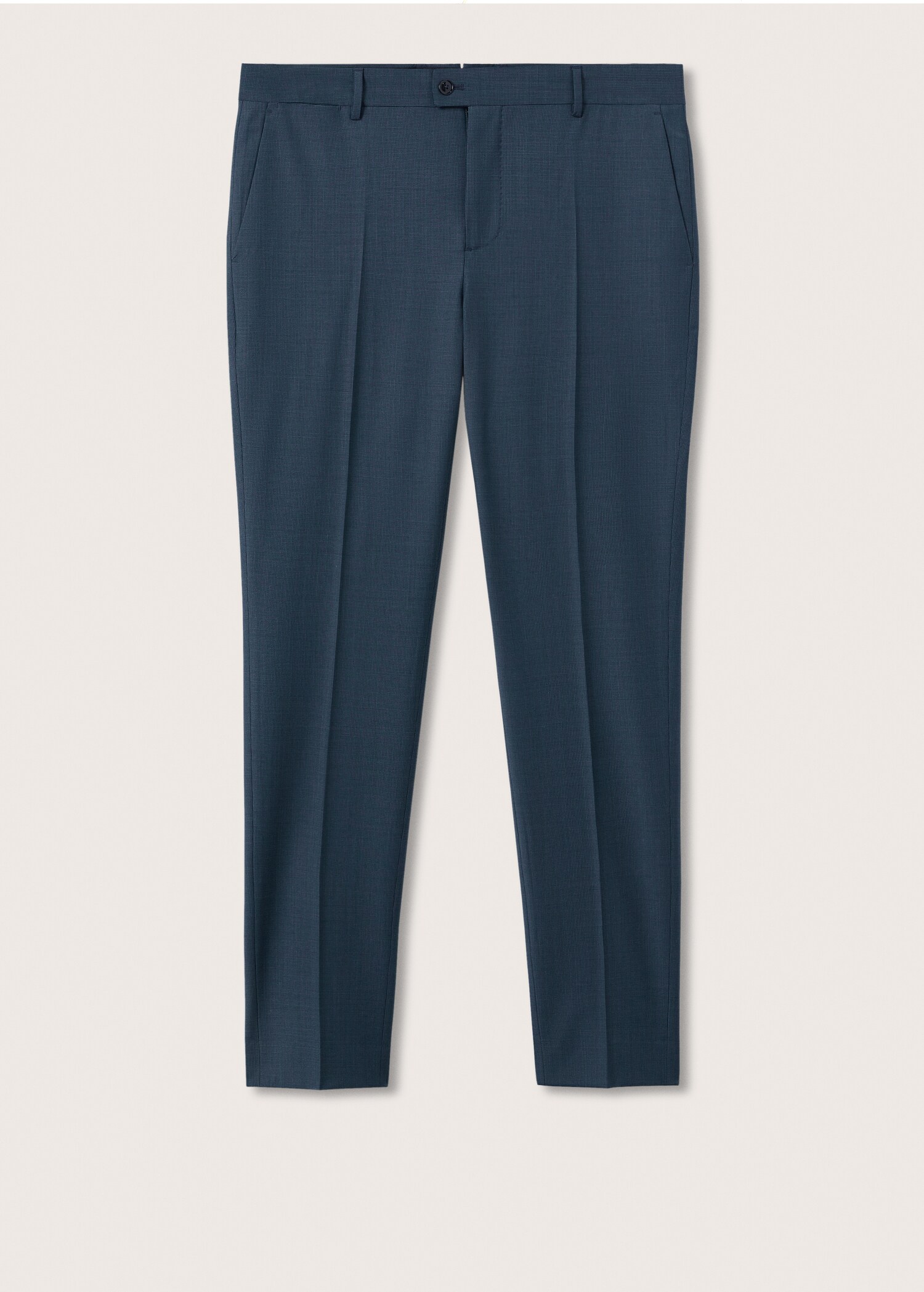 Lněné oblekové kalhoty slim fit - Zboží bez modelu