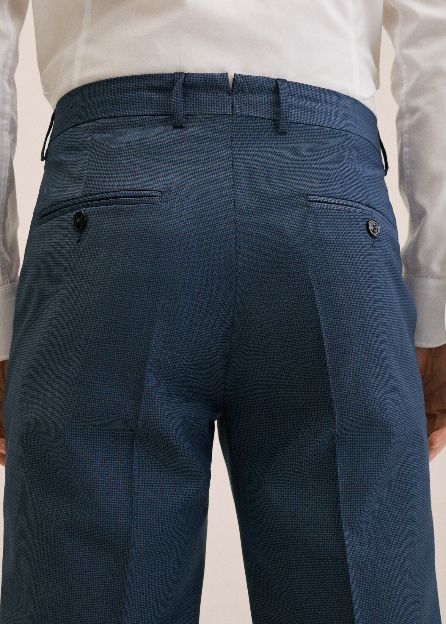 Lněné oblekové kalhoty slim fit - Detail zboží 3