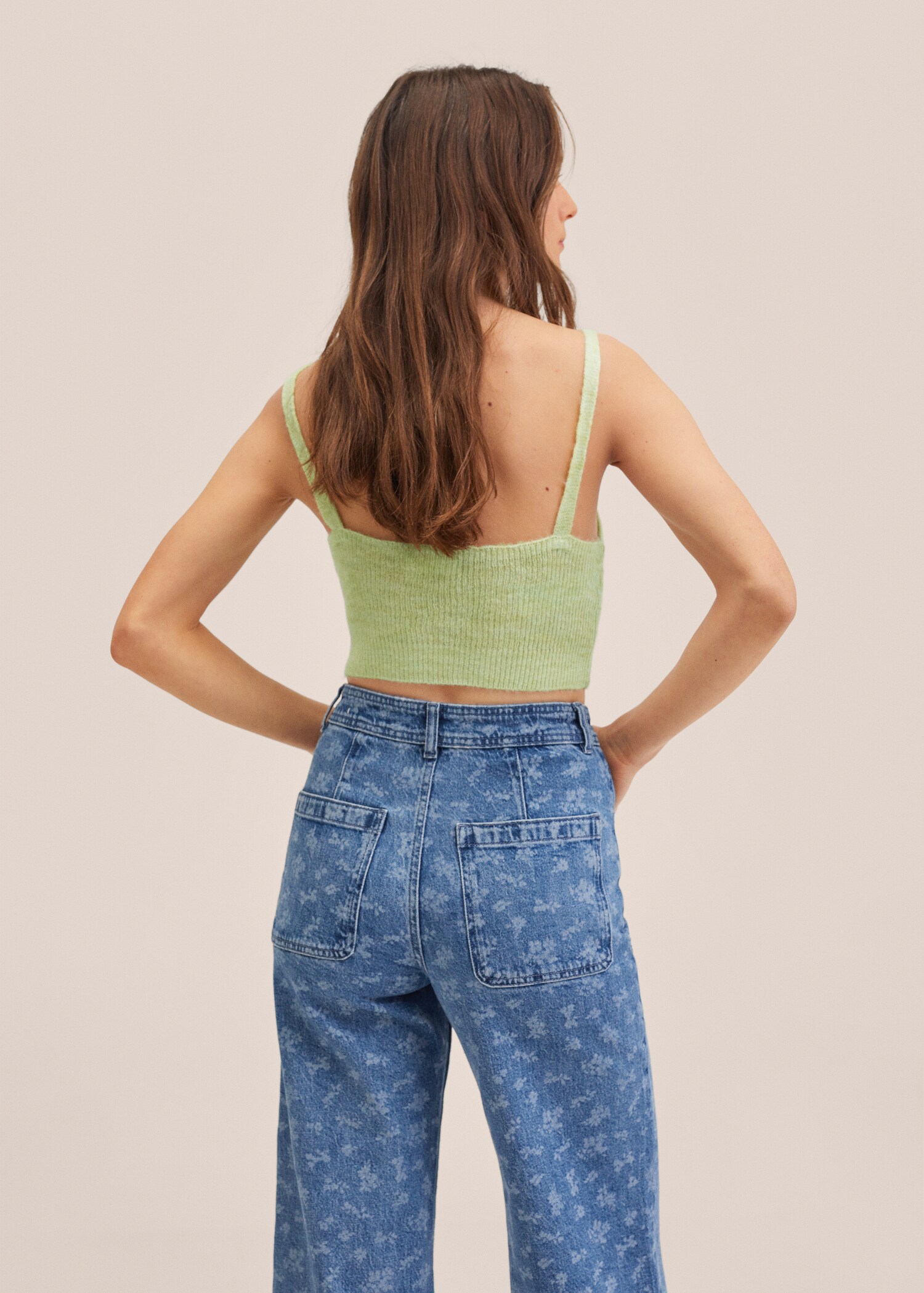 Knitted cropped top - Reverse of the article