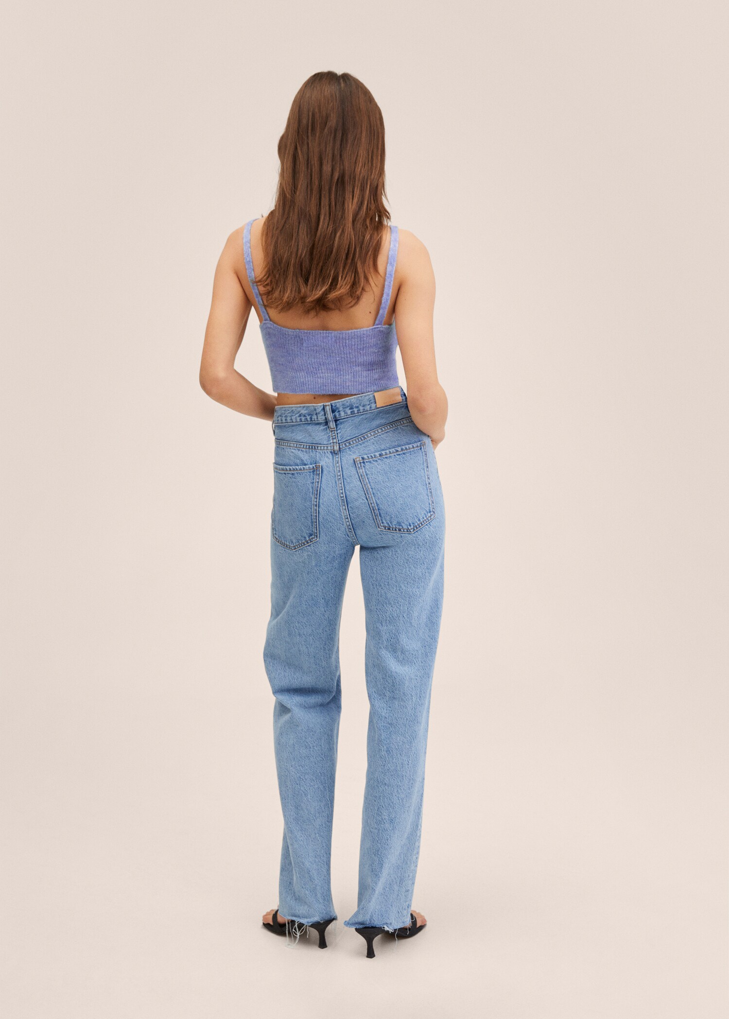 Knitted cropped top - Reverse of the article