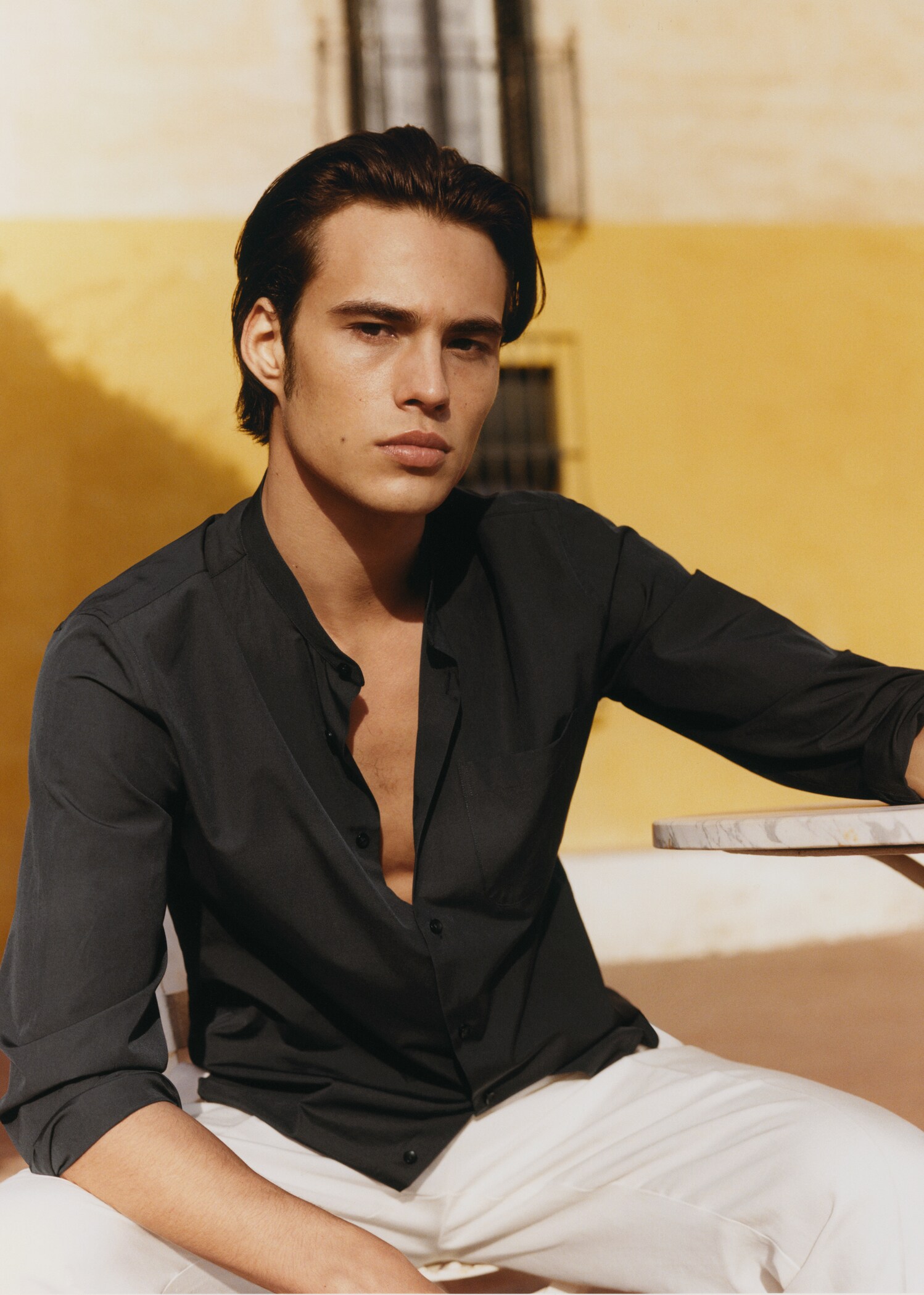 Slim fit Mao collar shirt - Details of the article 5