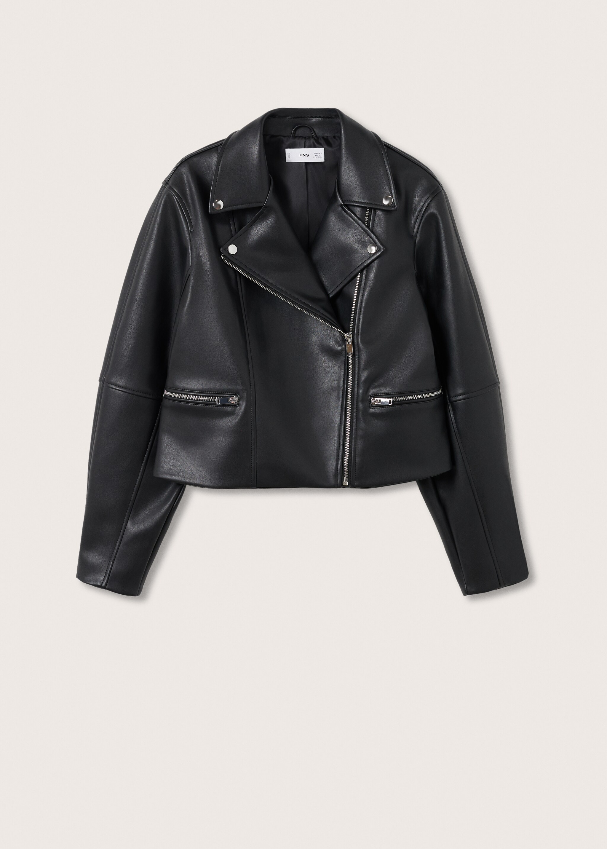 Leather-effect biker jacket - Article without model