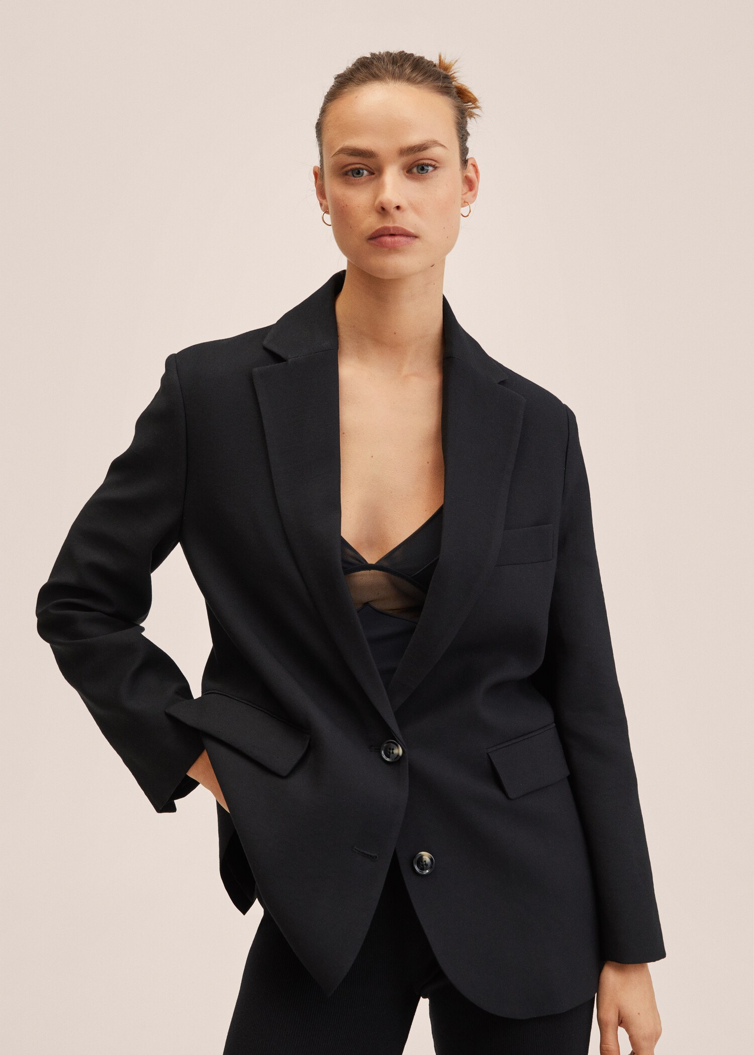 Oversized suit jacket - Woman | MANGO OUTLET United Kingdom