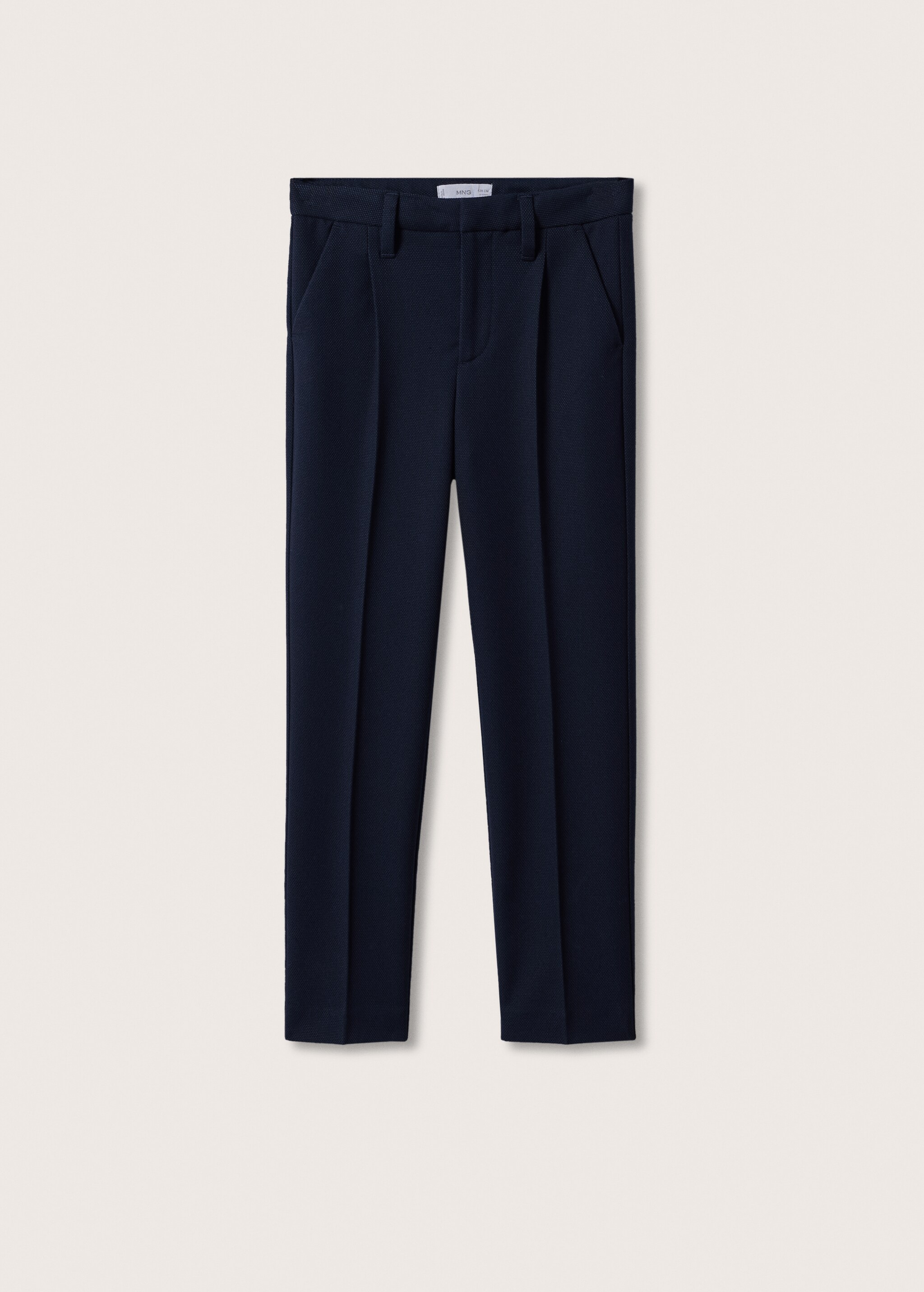 Textured regular-fit suit trousers - Article without model