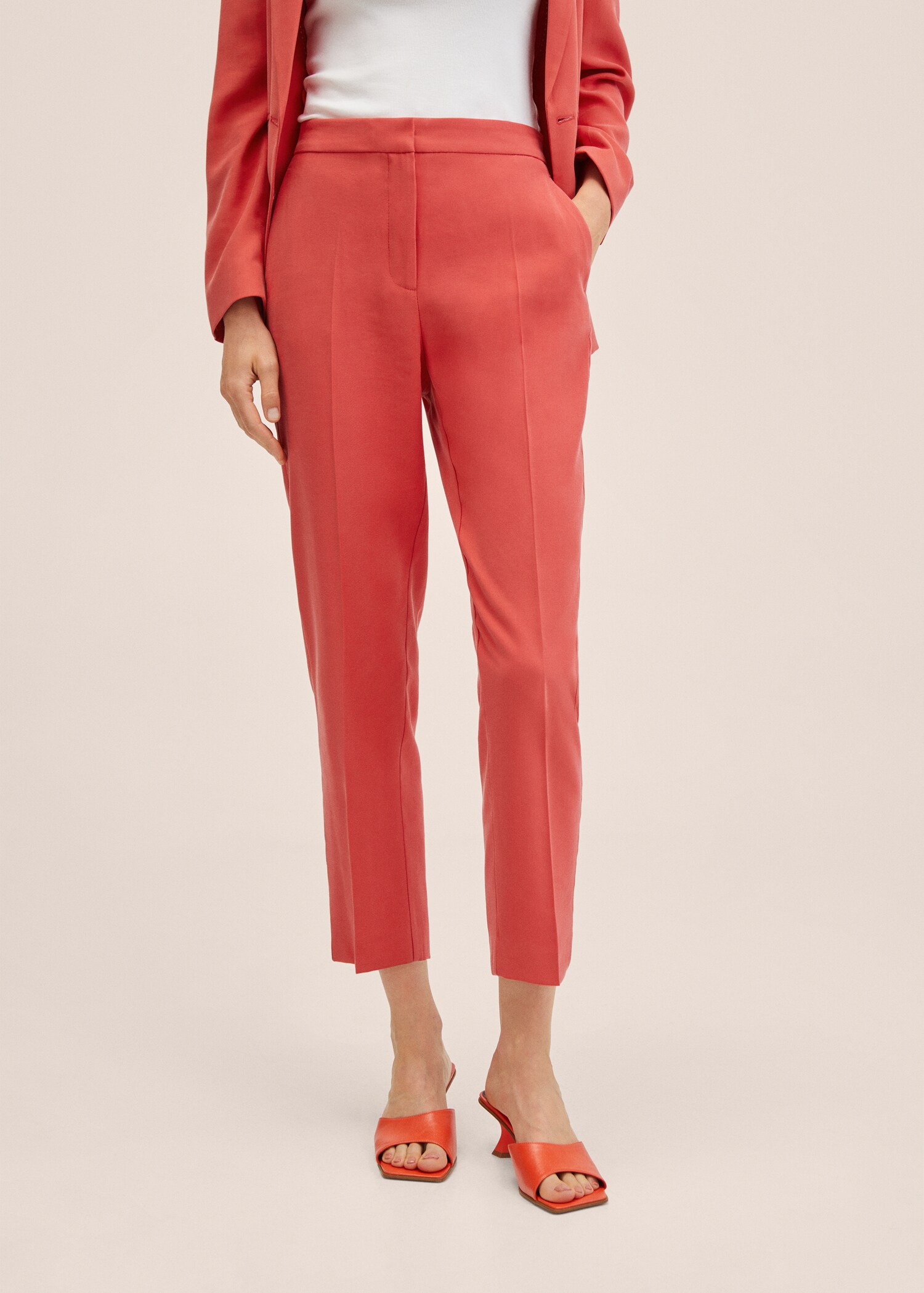 Straight suit trousers - Medium plane