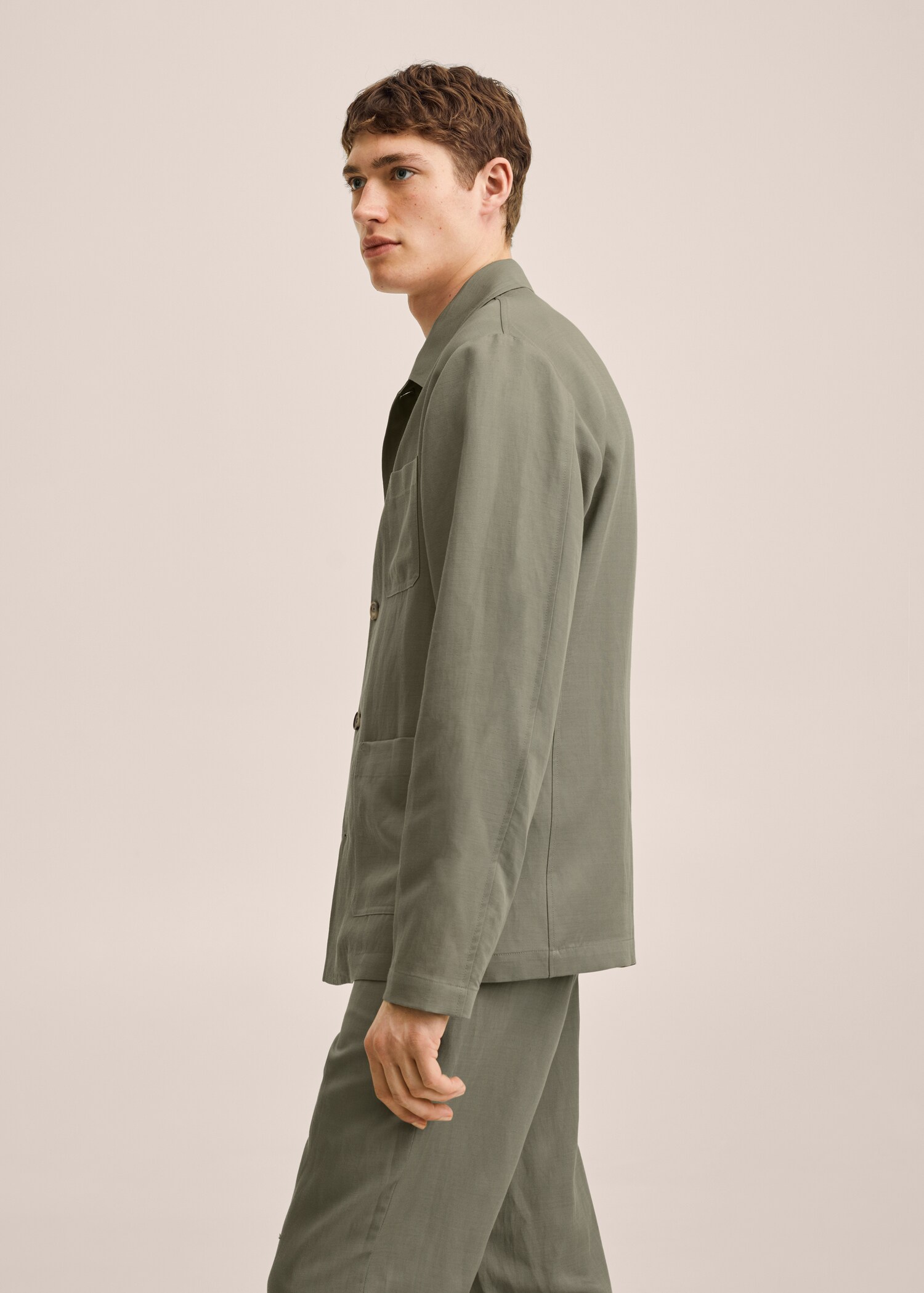Sobrecamisa lyocell lino bolsillos - Detalle del artículo 2