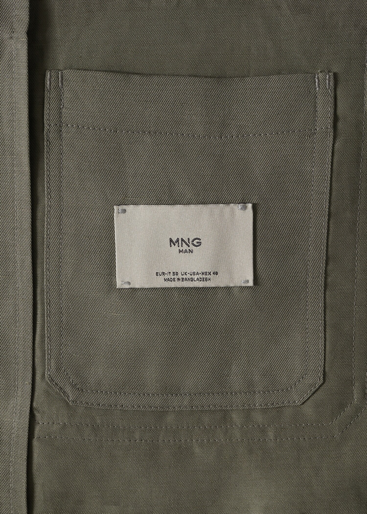 Sobrecamisa lyocell lino bolsillos - Detalle del artículo 8