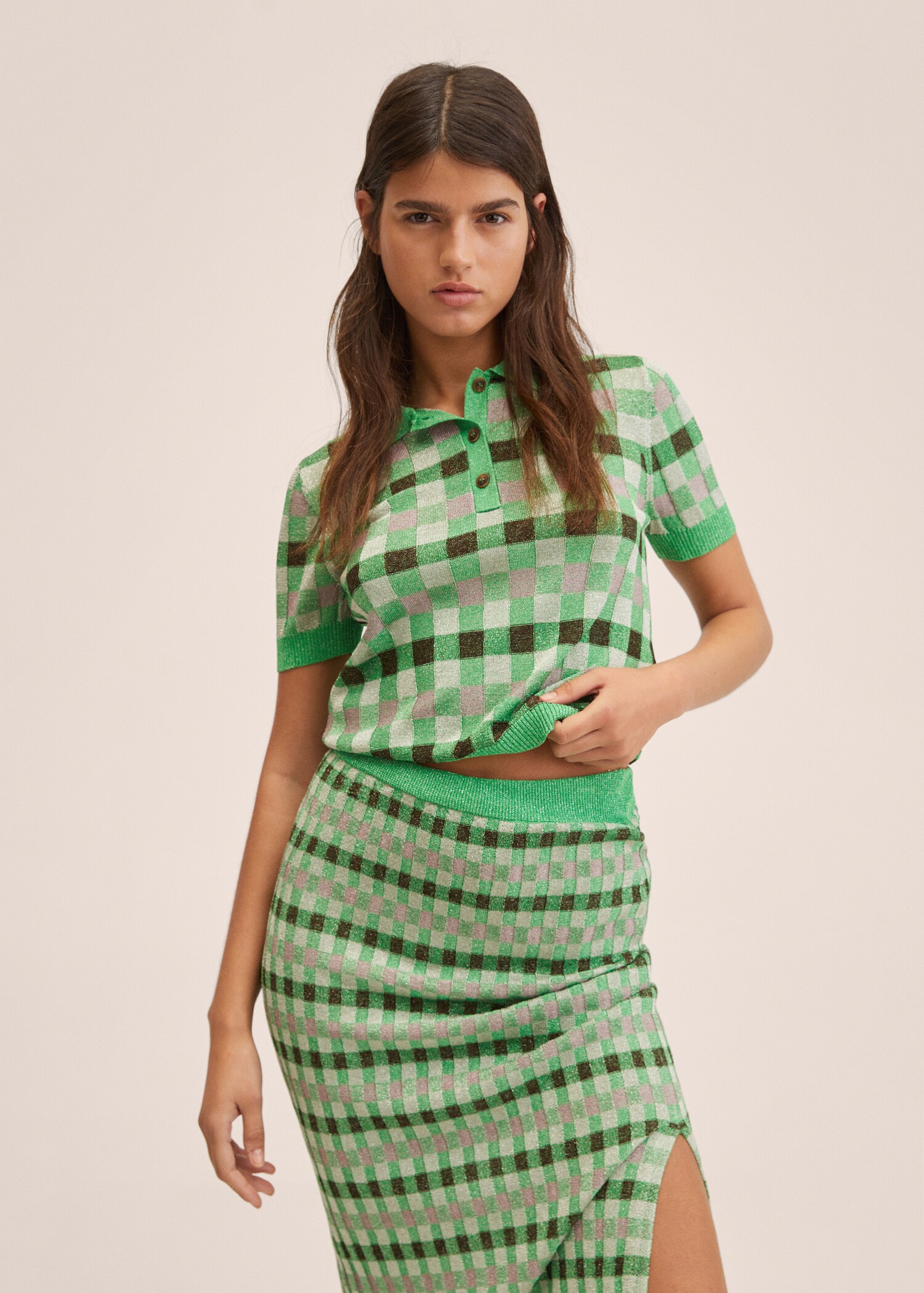 Polo punto fino estampado - Plano medio