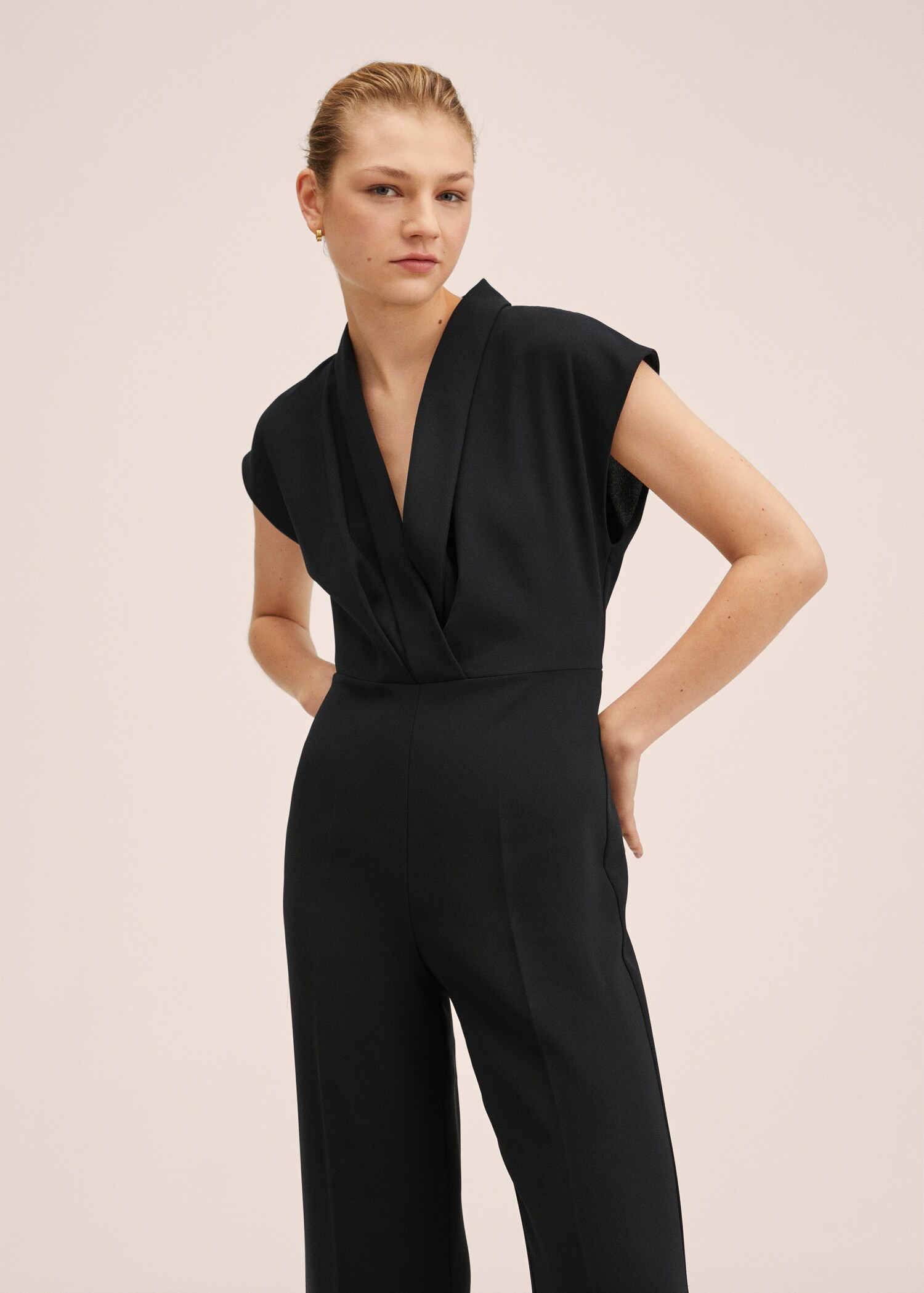 Wrap neckline jumpsuit - Medium plane