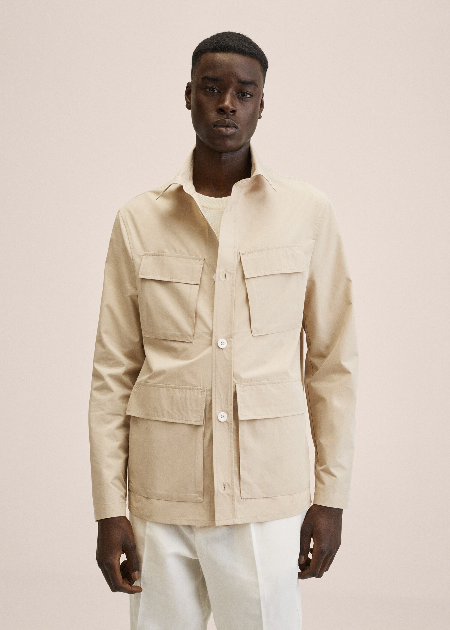 Chaqueta sahariana algodón - Plano medio