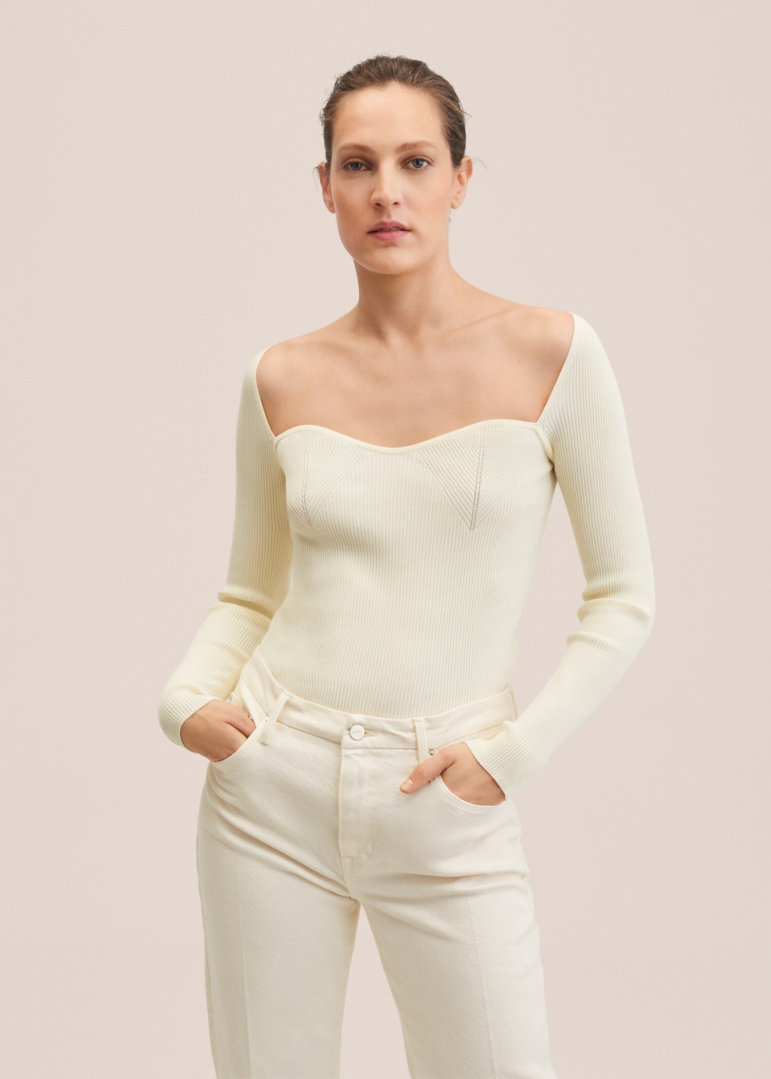 Pullover maglia effetto bra - Piano medio