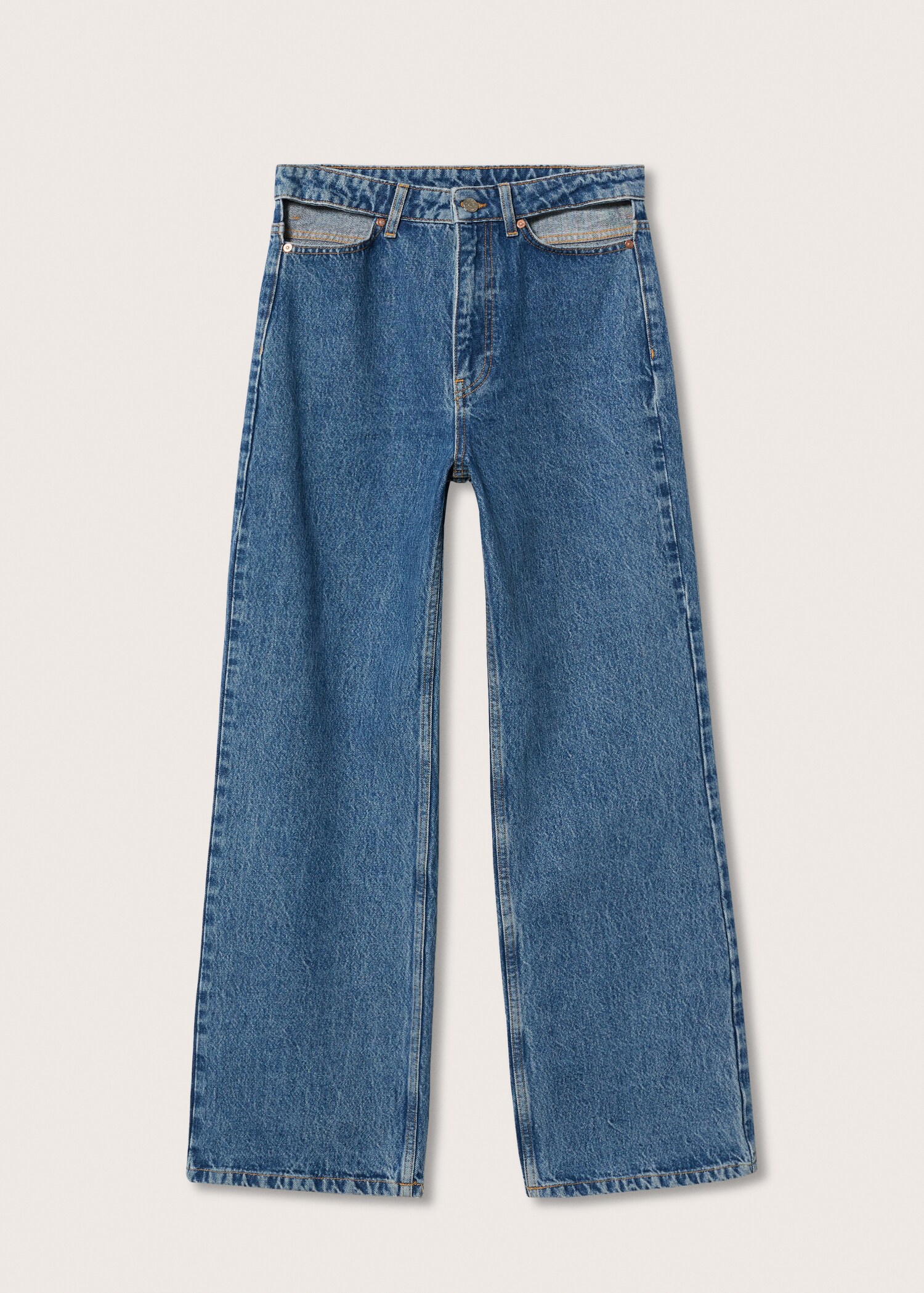 Wideleg-Jeans mit hohem Bund - Artikel ohne Model