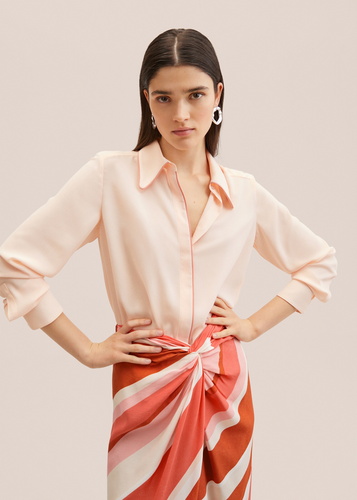Contrast trim shirt - Medium plane