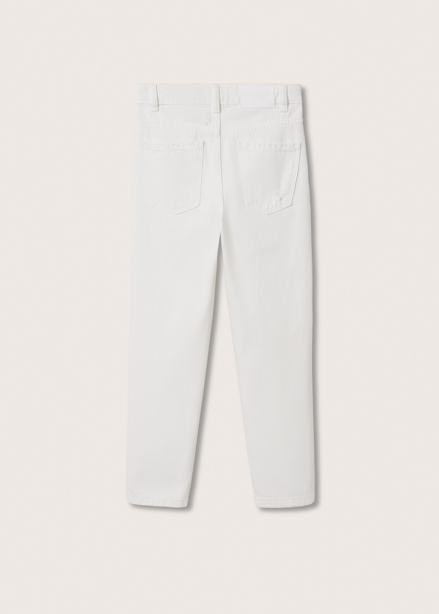 Mom fit decorative rips jeans - Reverse of the article