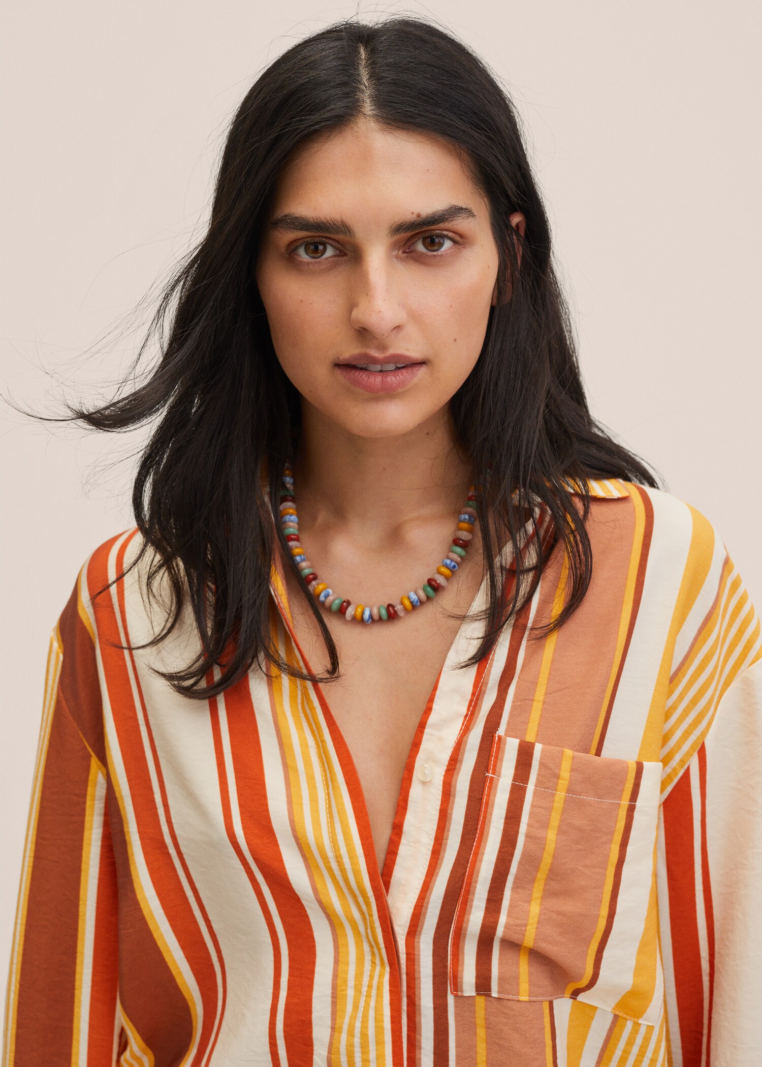 Multicolour striped shirt - Details of the article 2