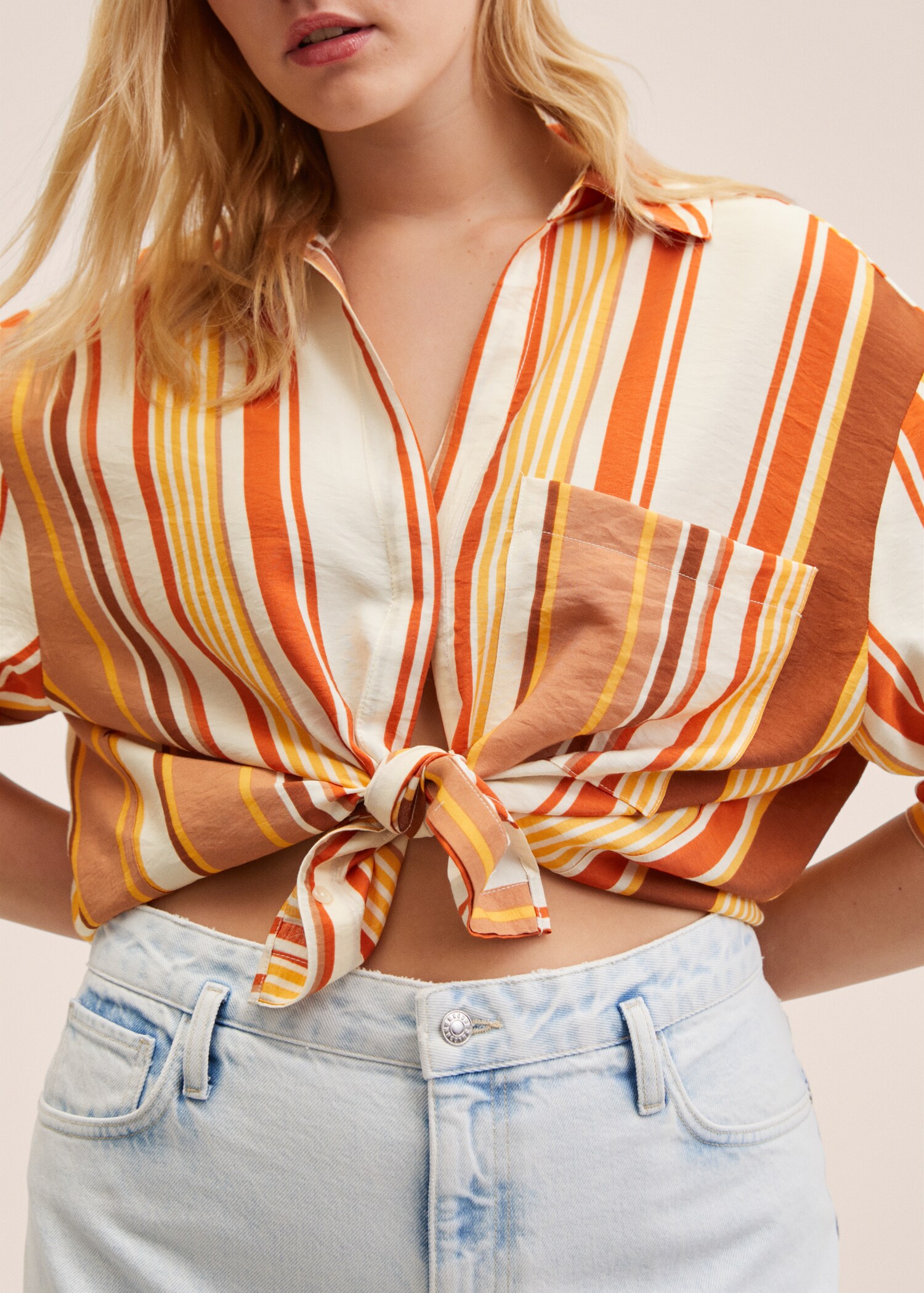 Multicolour striped shirt - Details of the article 4