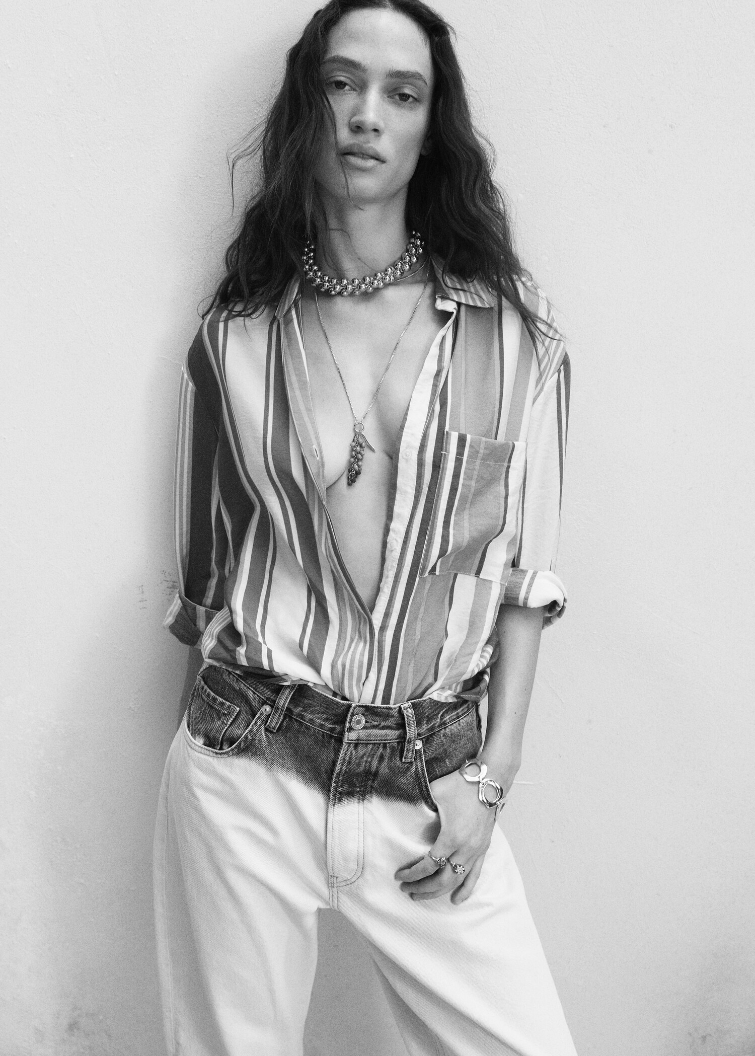 Multicolour striped shirt - Details of the article 6