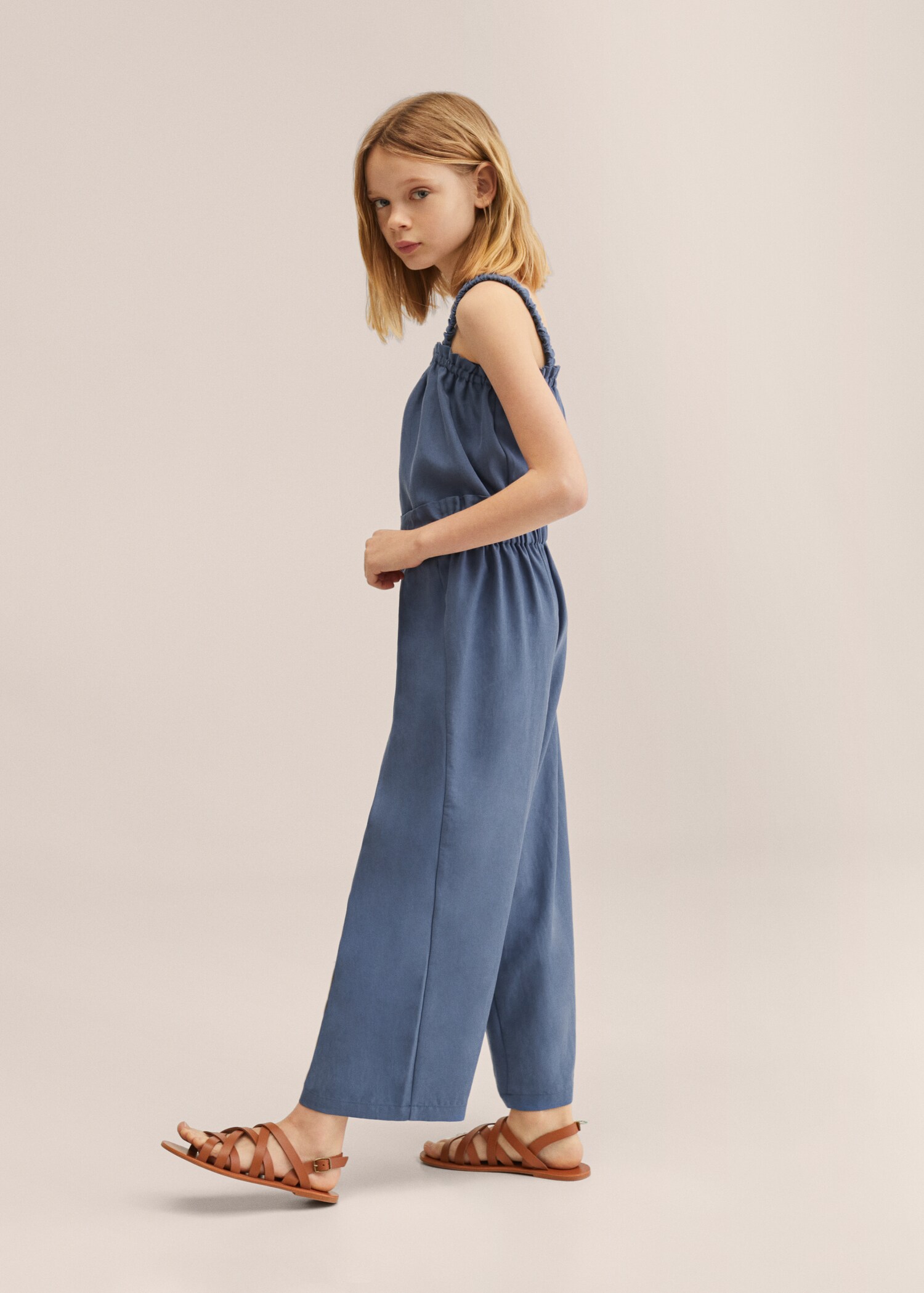 Straight lyocell trousers - Medium plane
