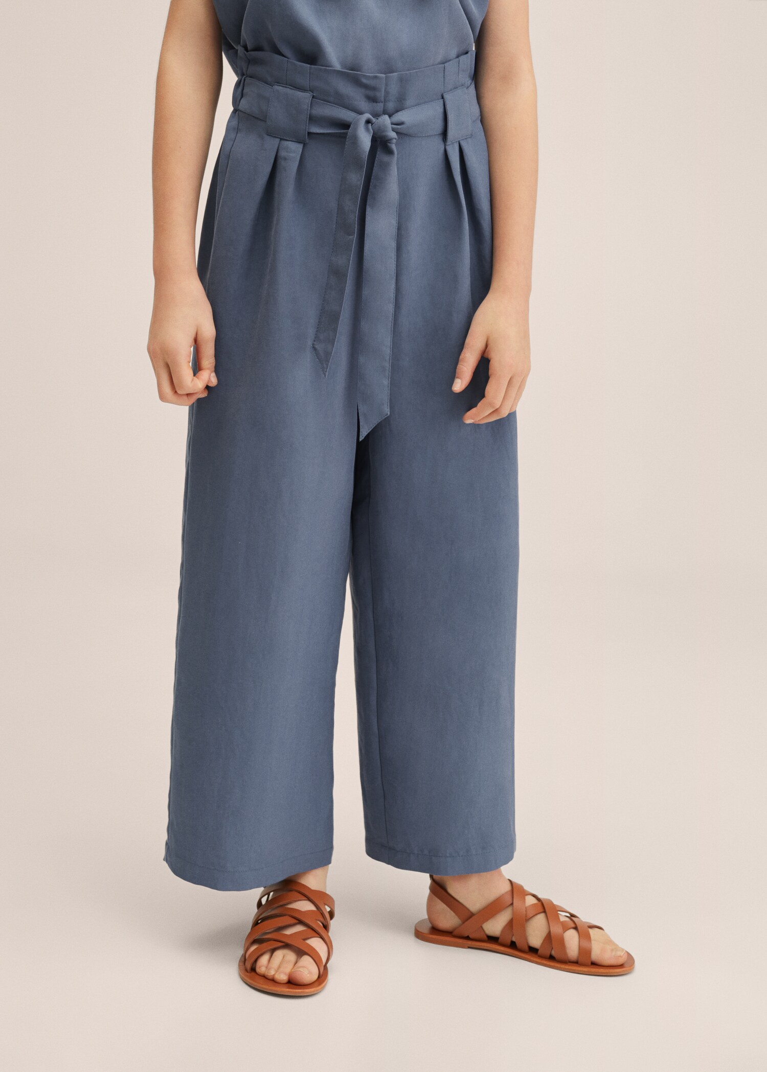 Straight lyocell trousers - Details of the article 1