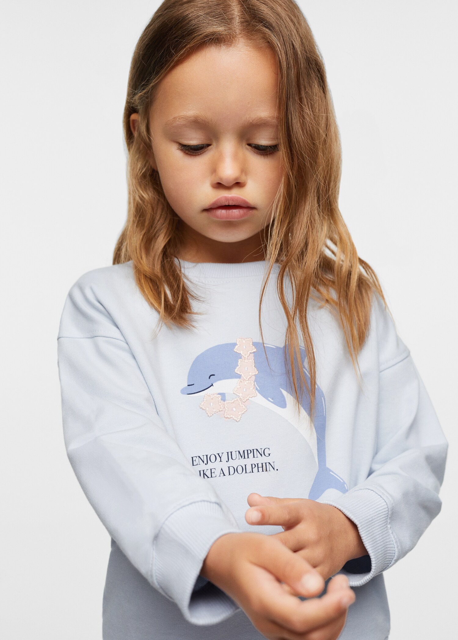 Sweatshirt med trykket motiv - Halvtotal bildeutsnitt