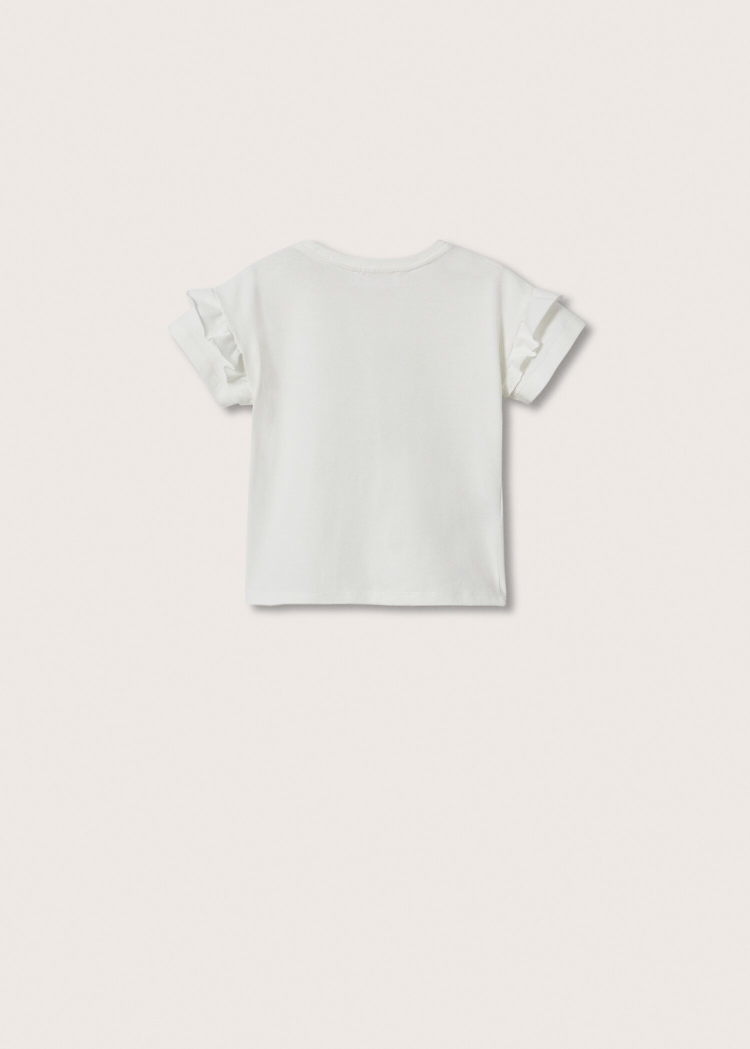 Ruffle cotton T-shirt - Reverse of the article
