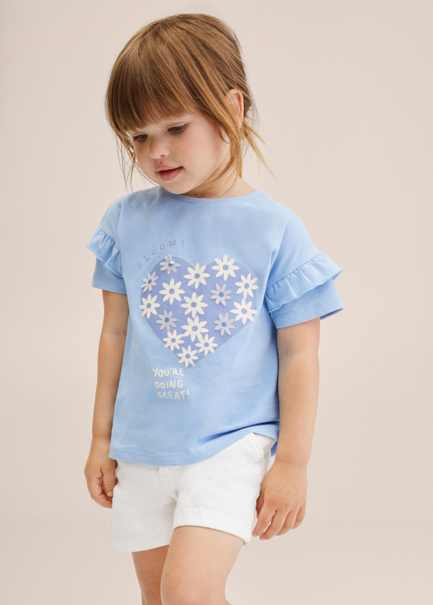 Ruffle cotton T-shirt - Details of the article 1