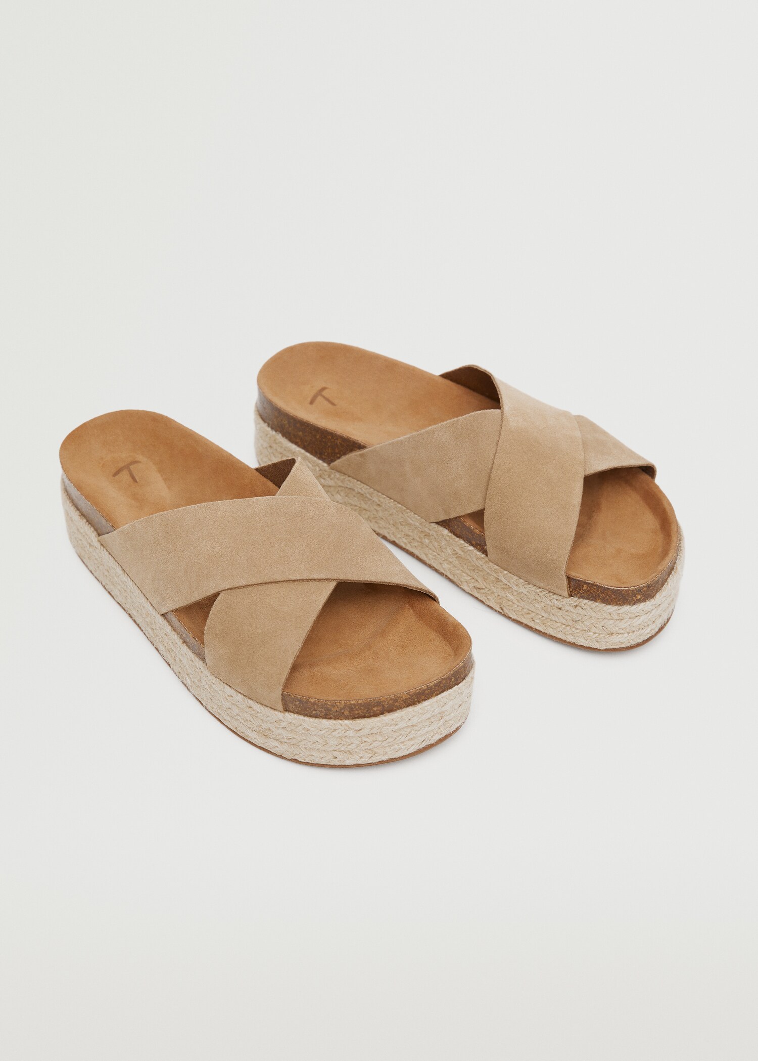 Esparto leather sandals - Medium plane