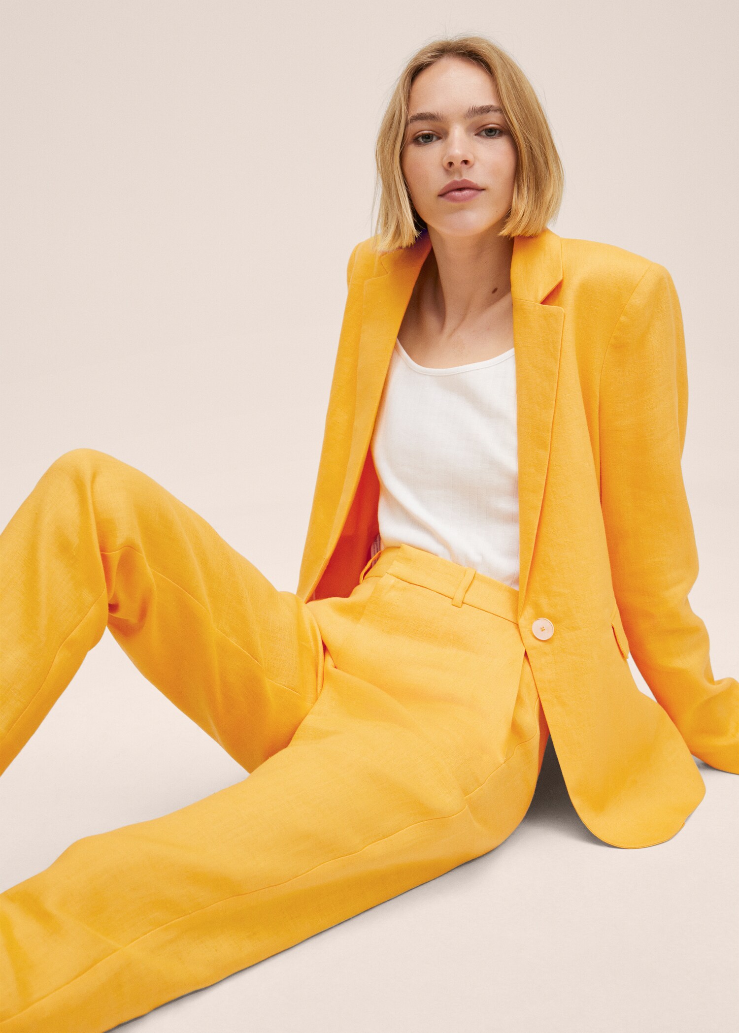 Pantalón traje 100% lino - Detalle del artículo 1