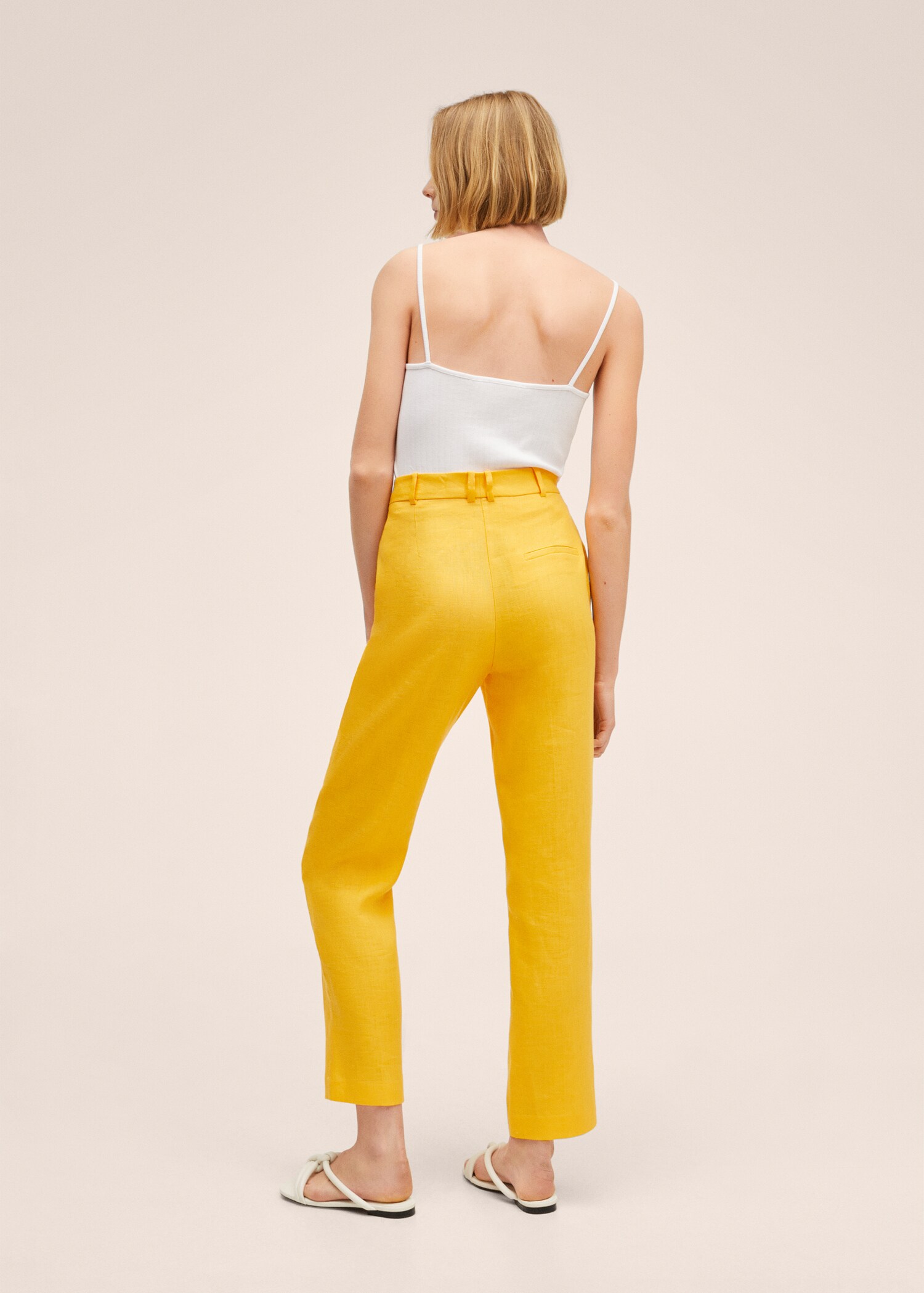 Pantalón traje 100% lino - Reverso del artículo