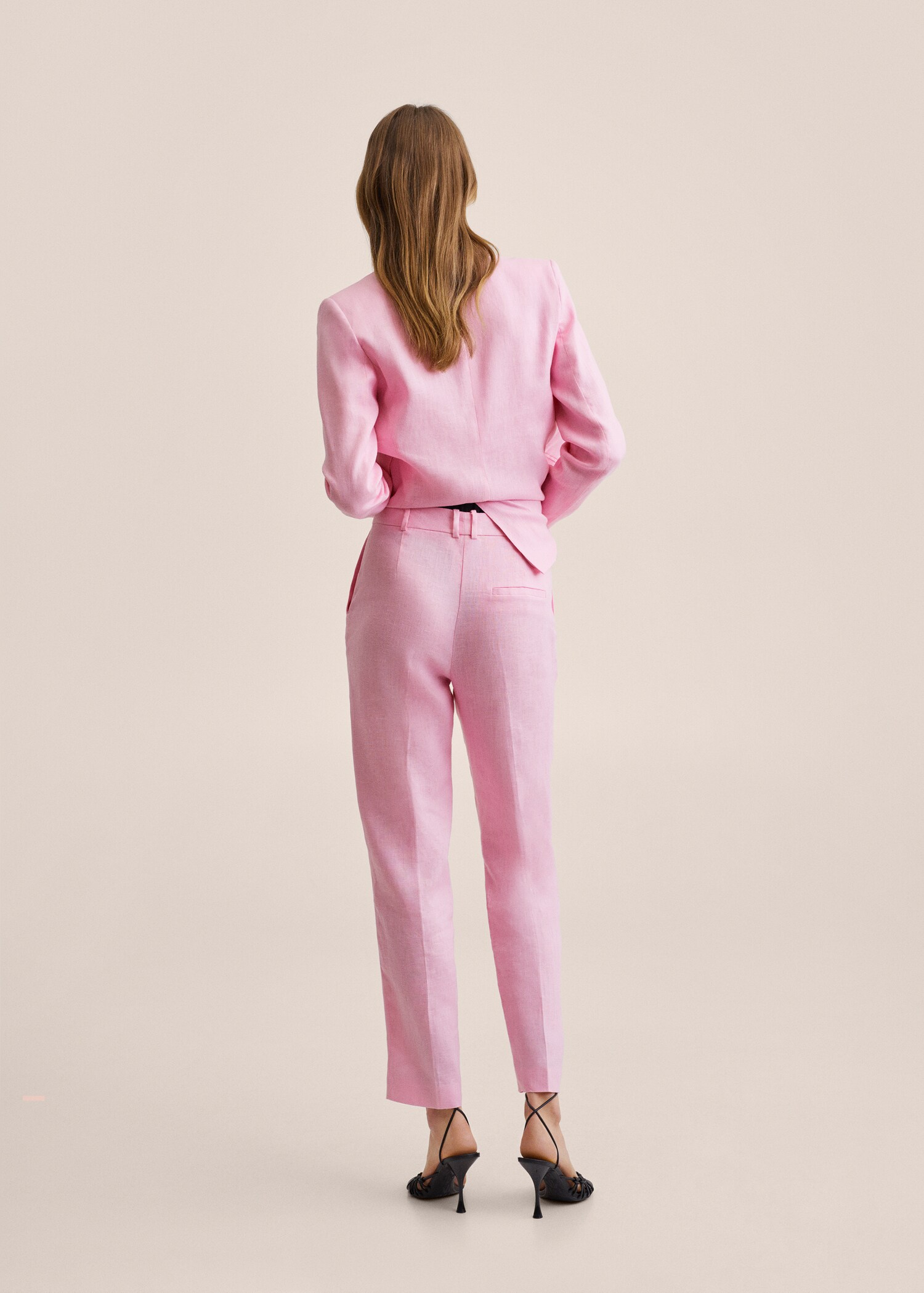 Pantalón traje 100% lino - Reverso del artículo