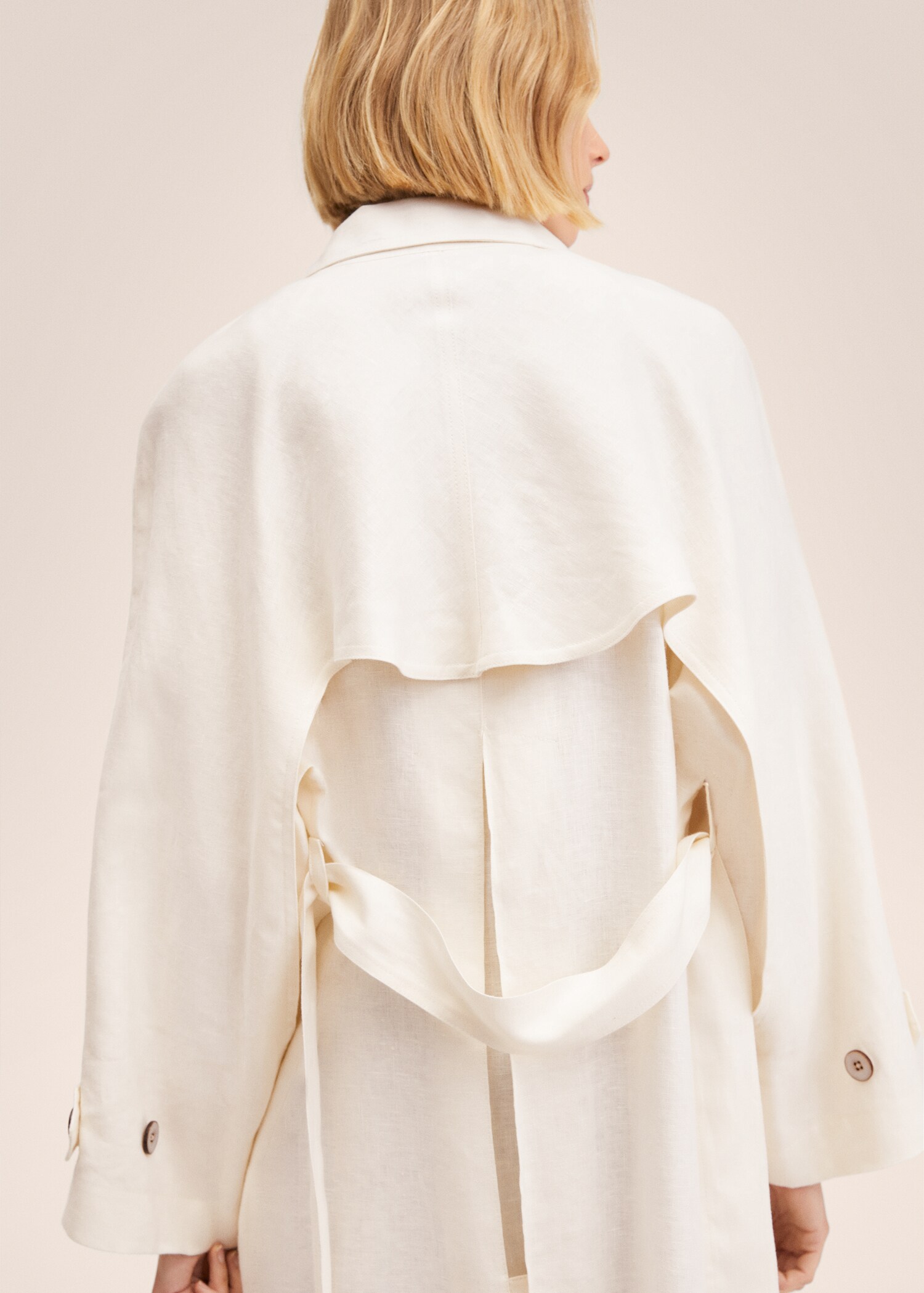 100% linen trench coat - Details of the article 6