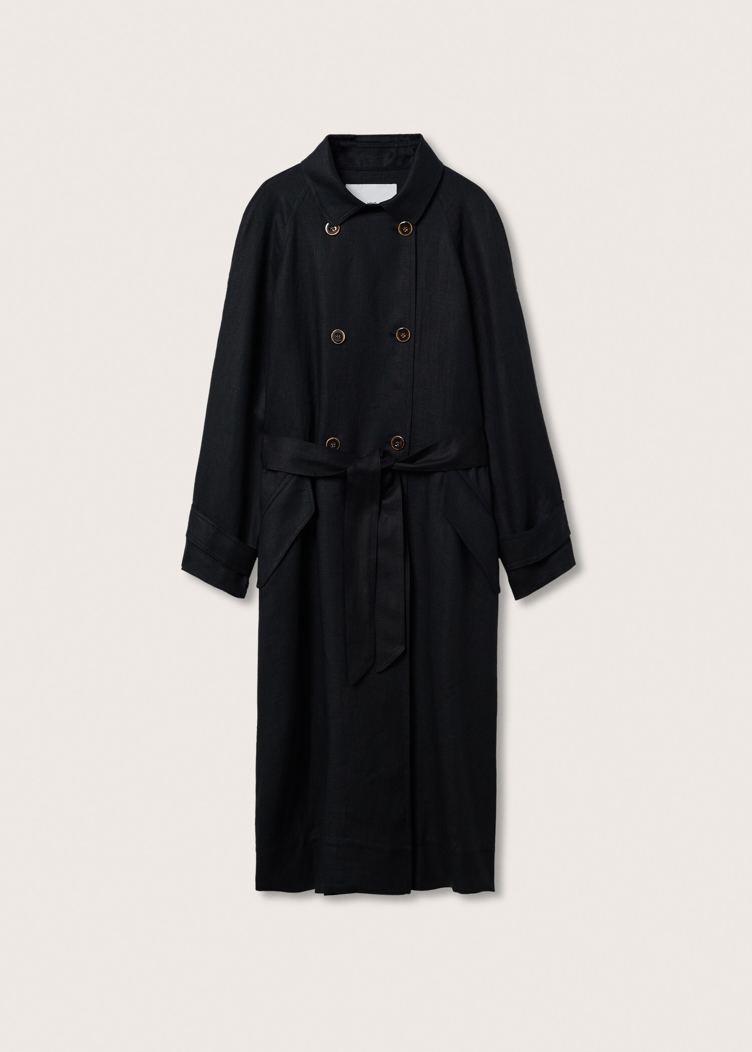 100% linen trench coat - Article without model
