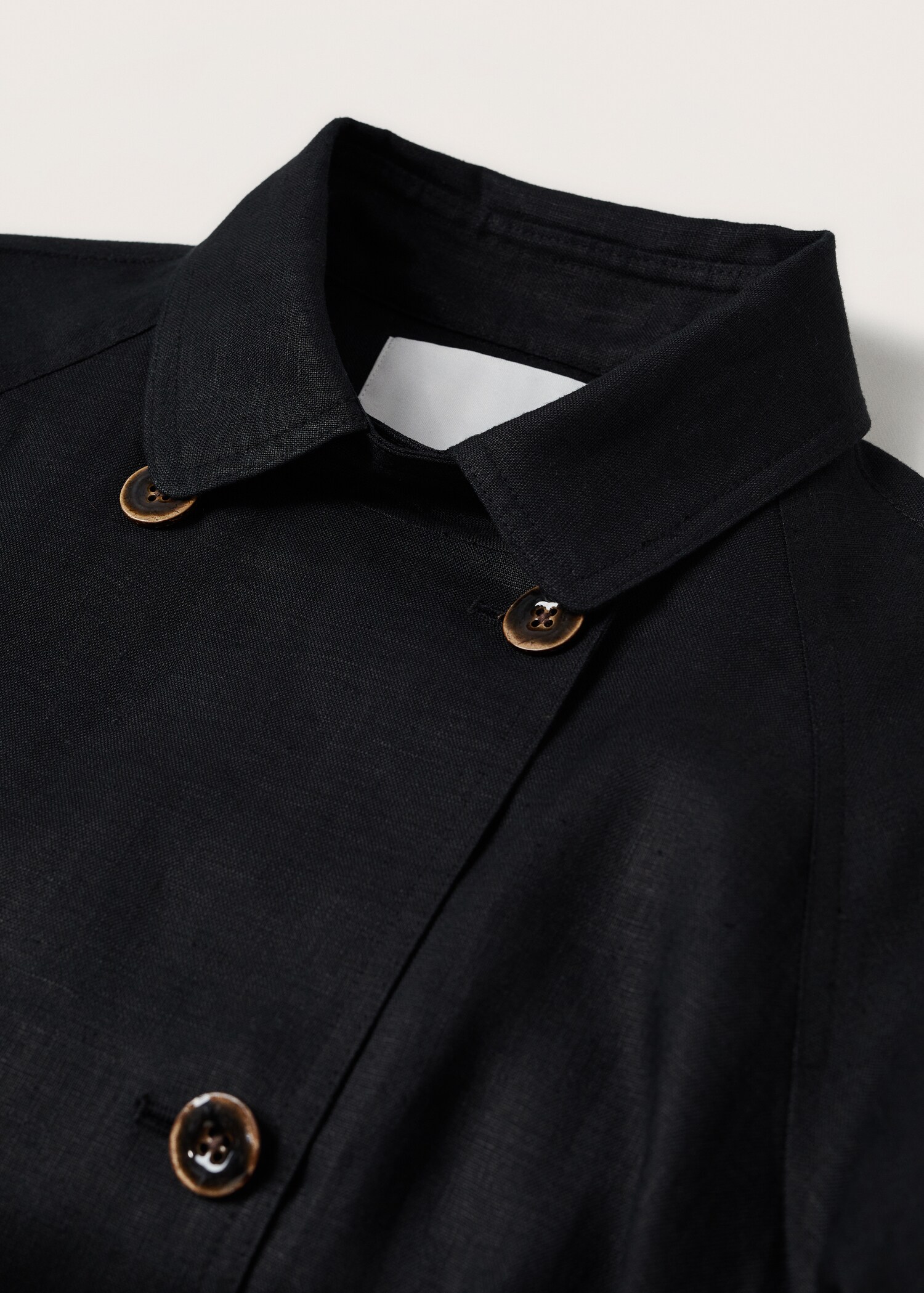 100% linen trench coat - Details of the article 8