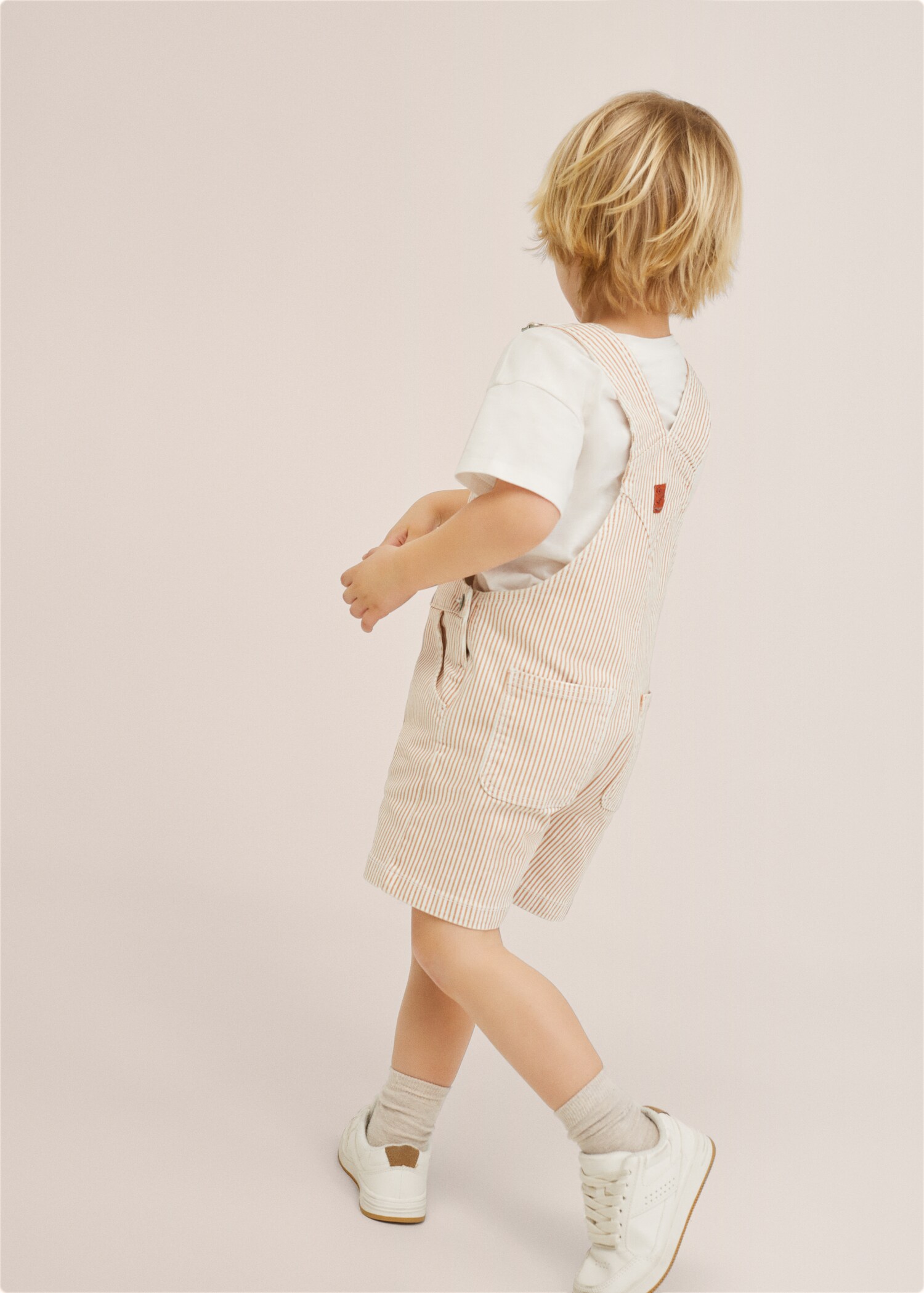 Striped denim dungarees  - Details of the article 1