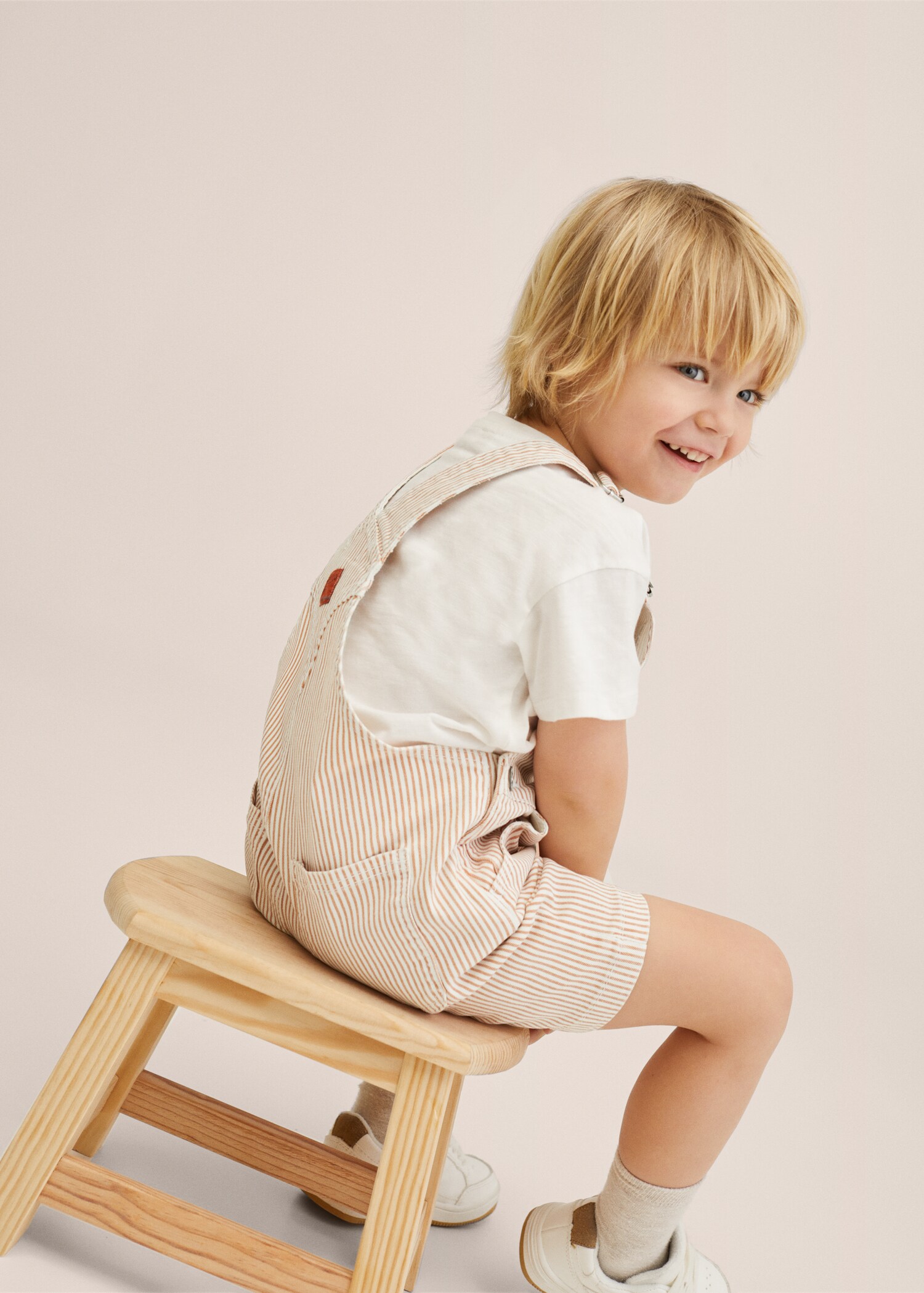 Striped denim dungarees  - Details of the article 2