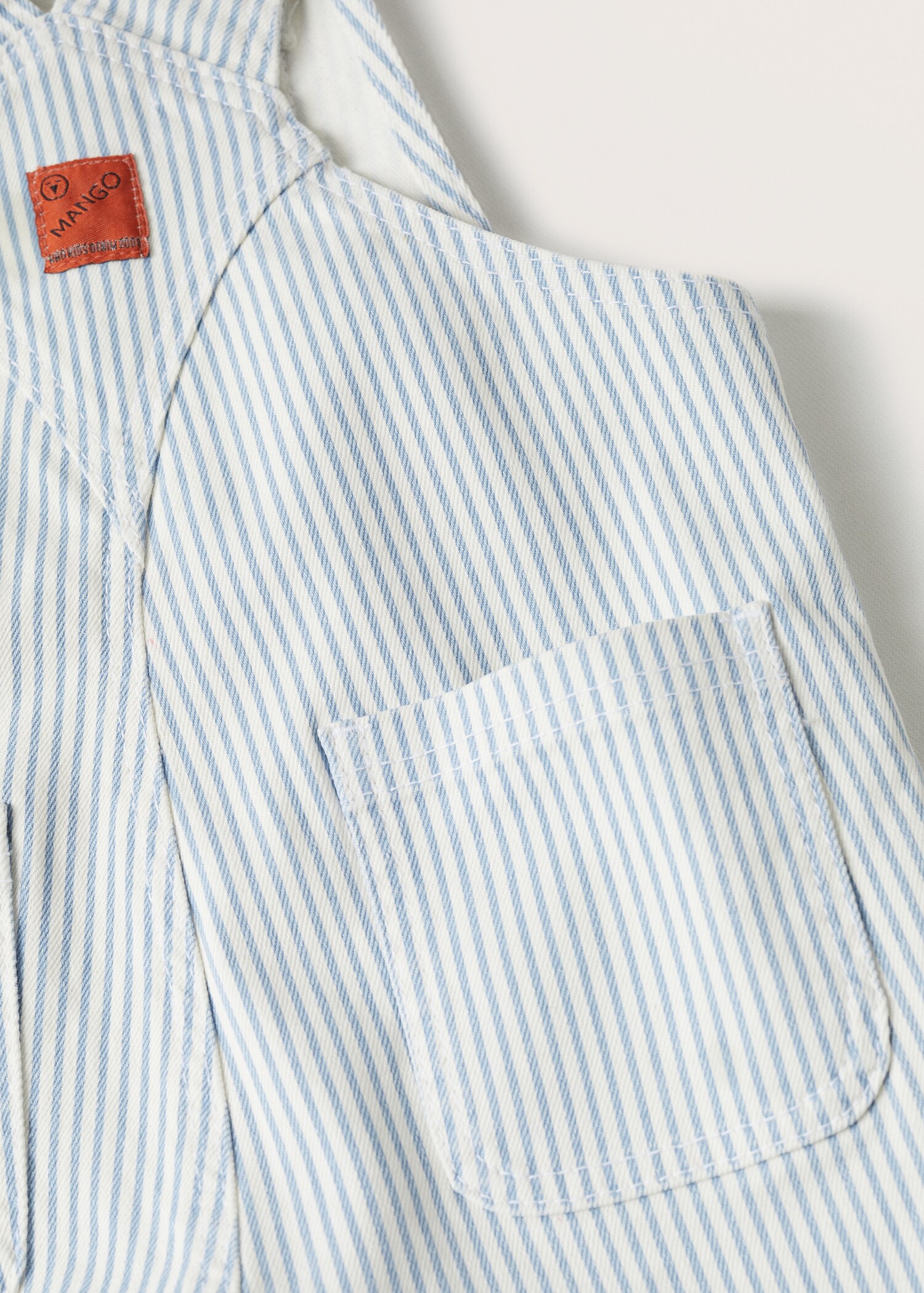 Striped denim dungarees  - Details of the article 9
