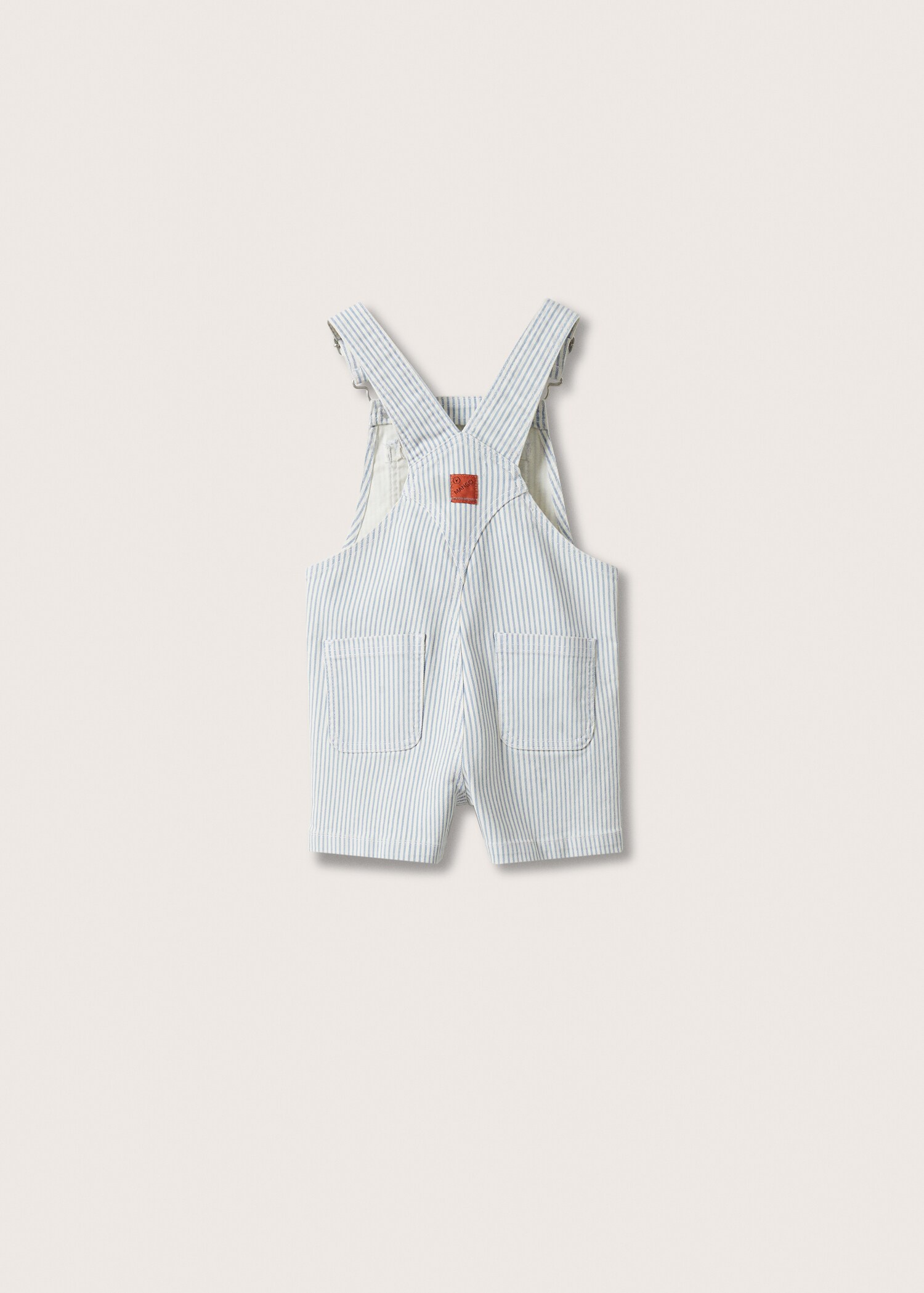 Striped denim dungarees  - Reverse of the article
