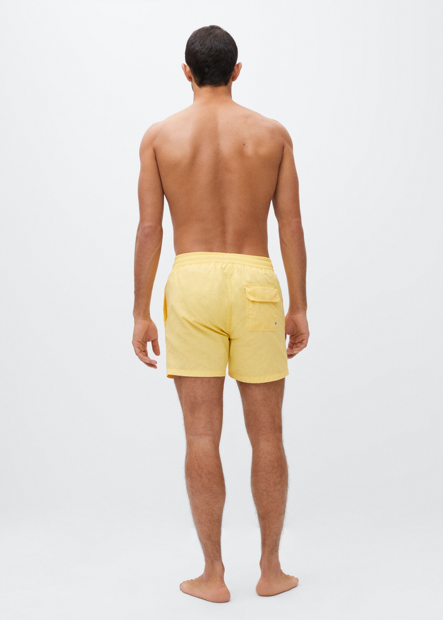 Cord plain swimming trunks - Reverse of the article