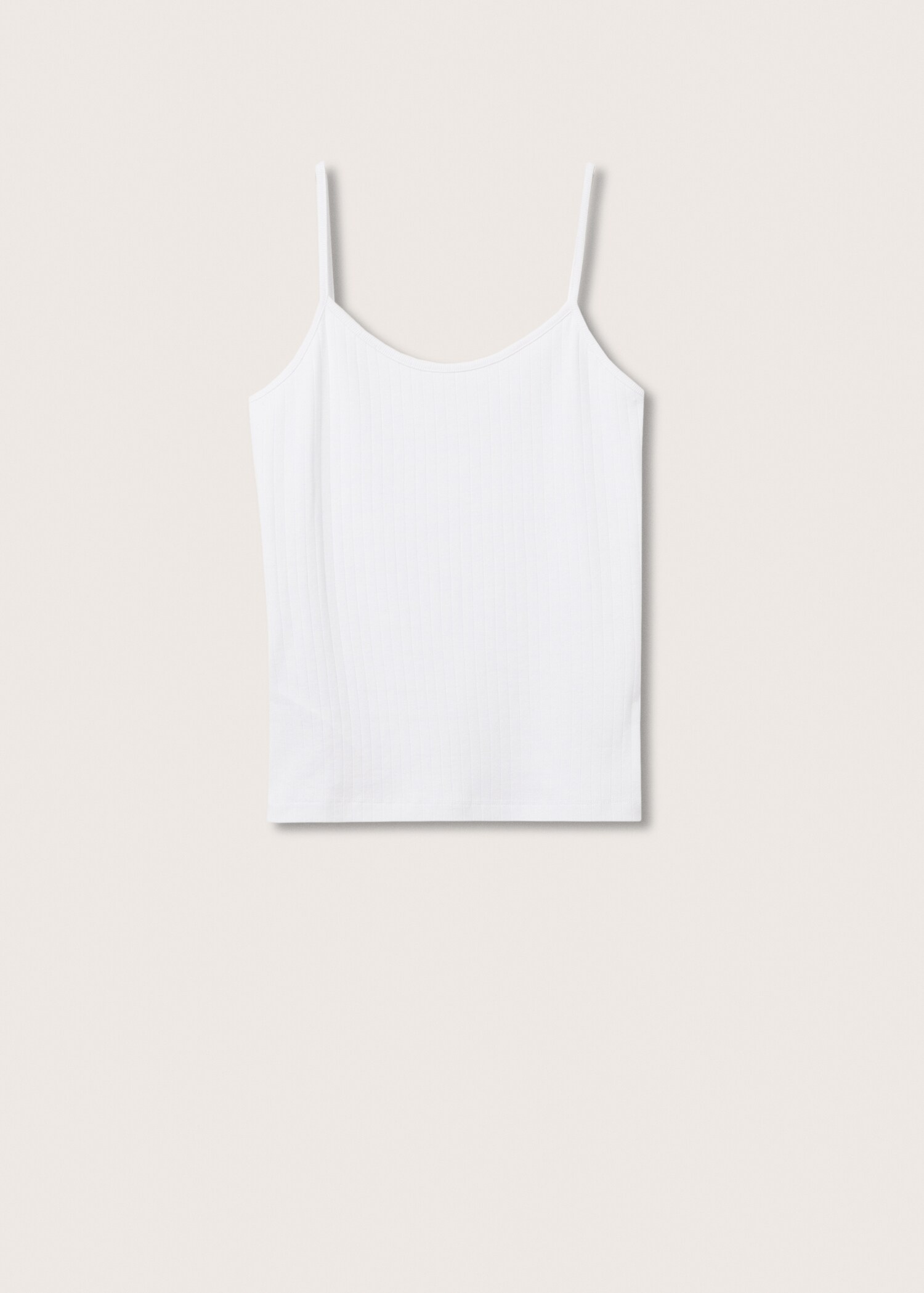 Ribbed cotton-blend top - Article without model