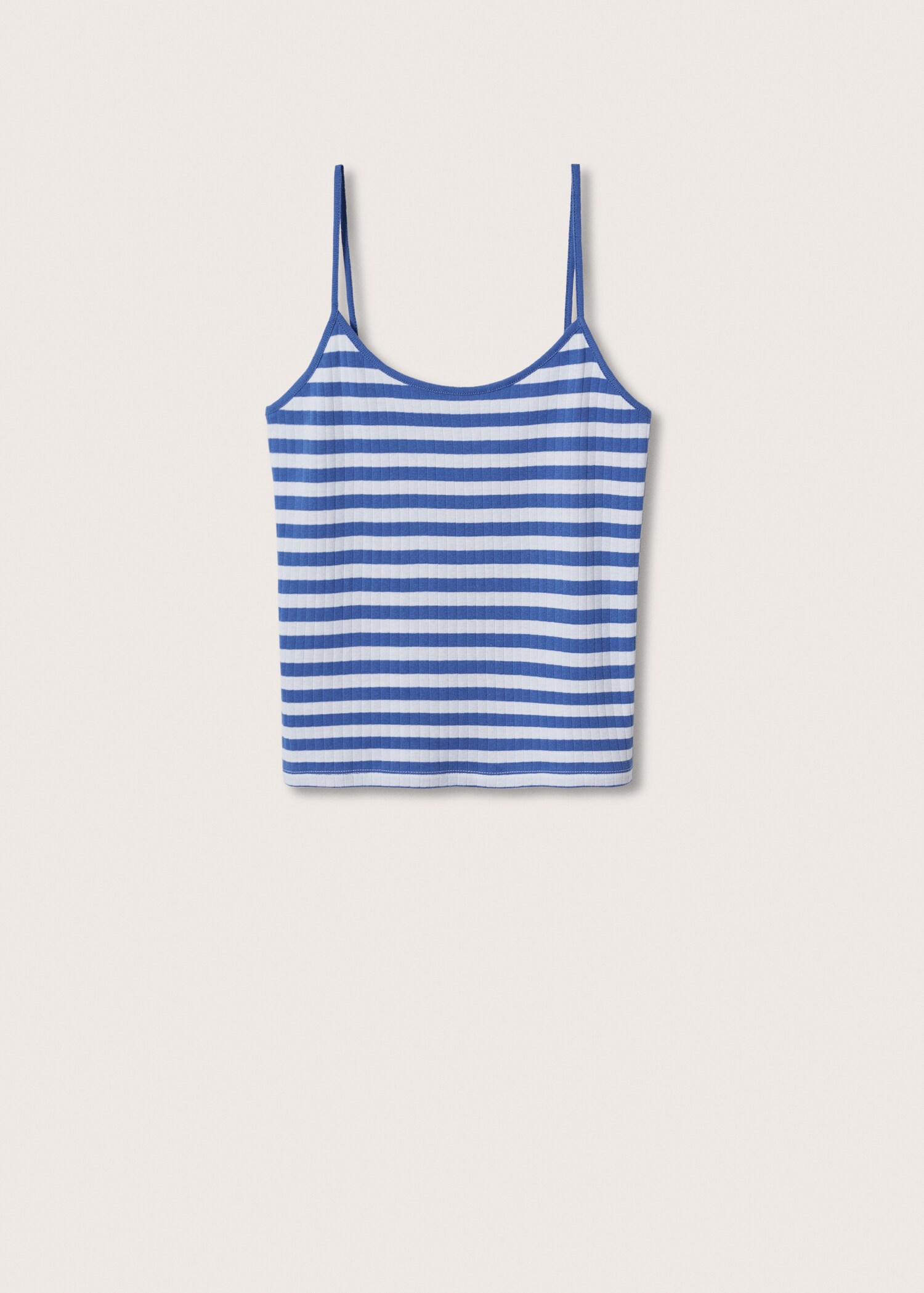 Ribbed cotton-blend top - Article without model