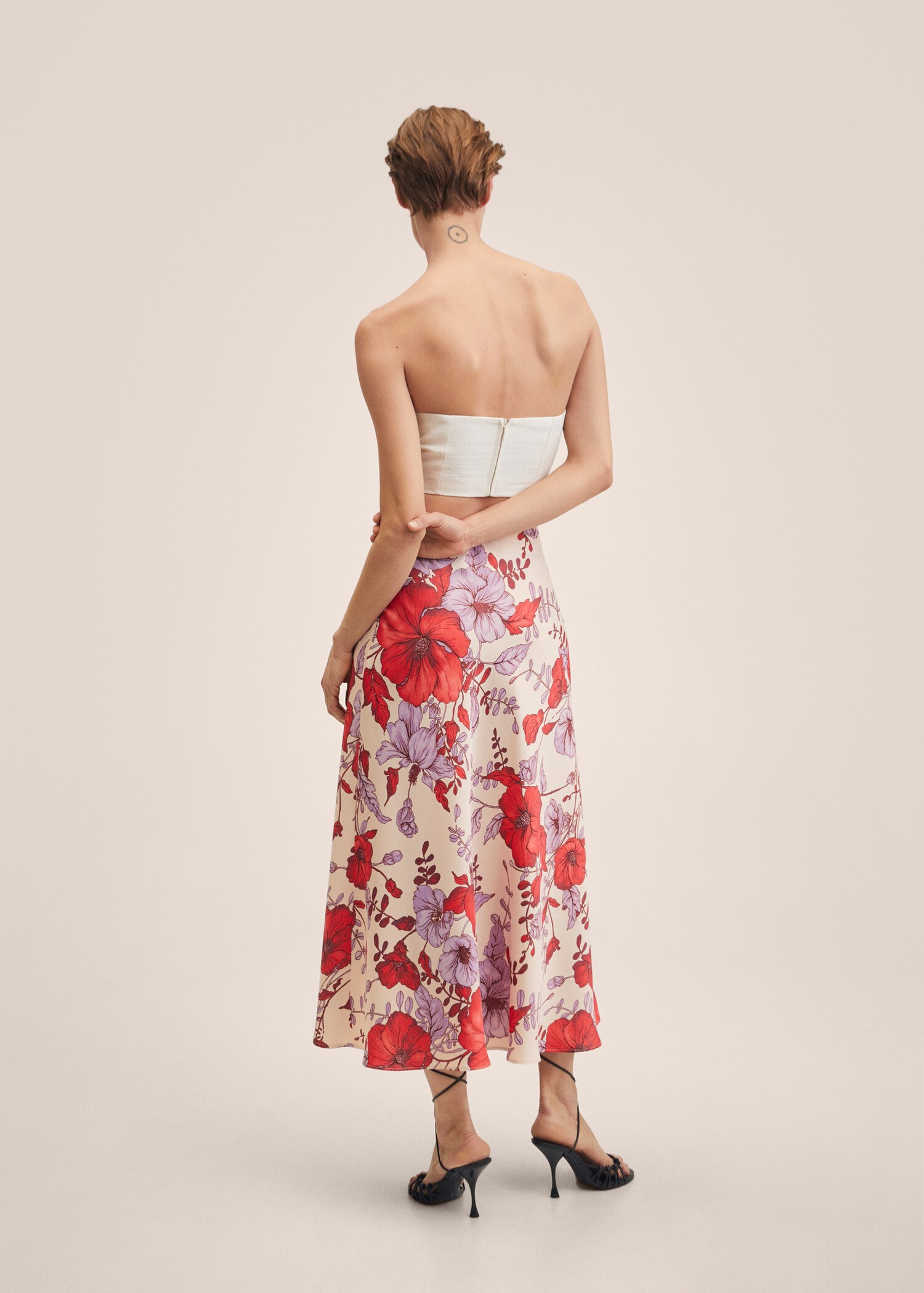 Falda fluida estampada - Reverso del artículo