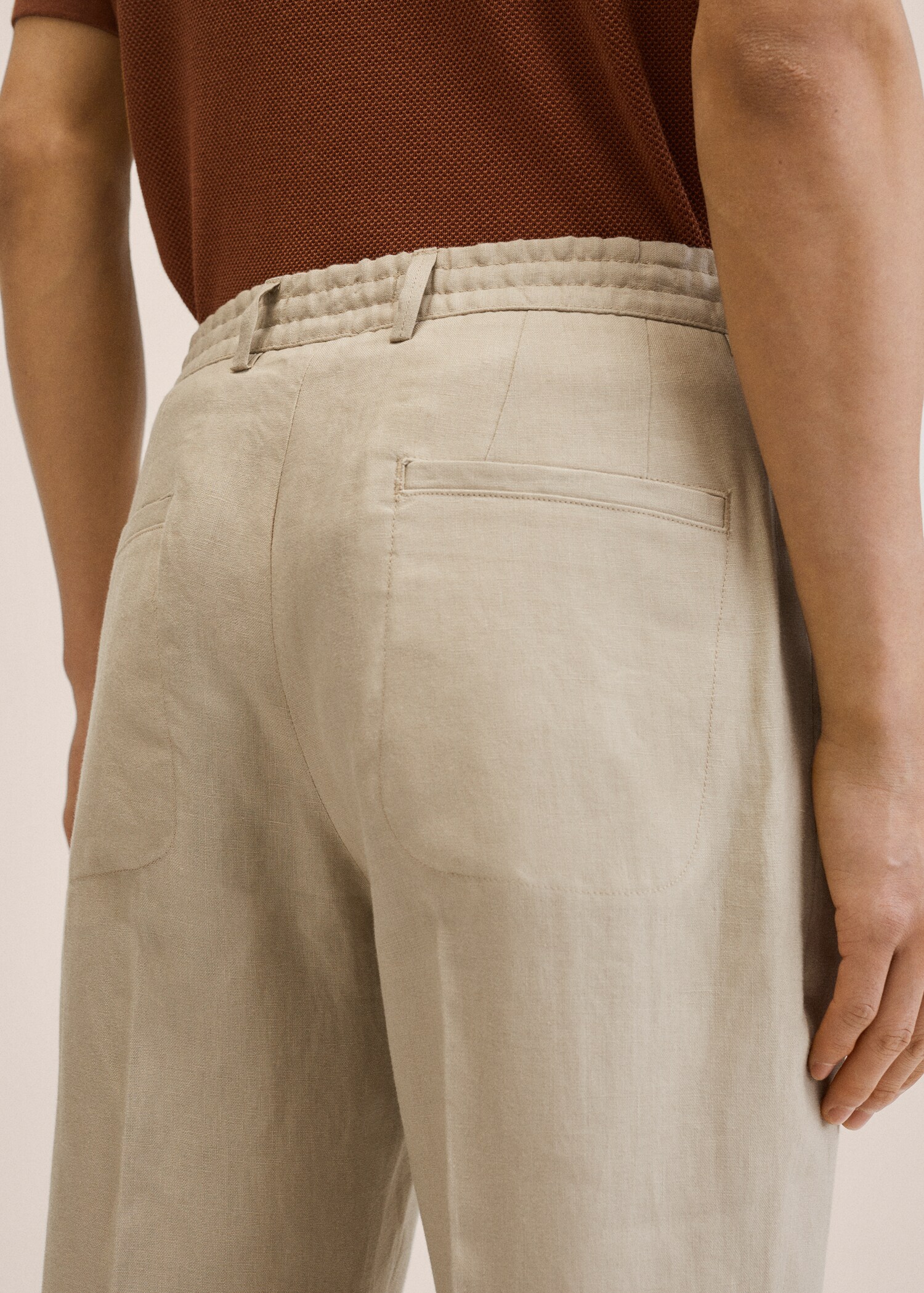 Relaxed linen trousers - Details of the article 3