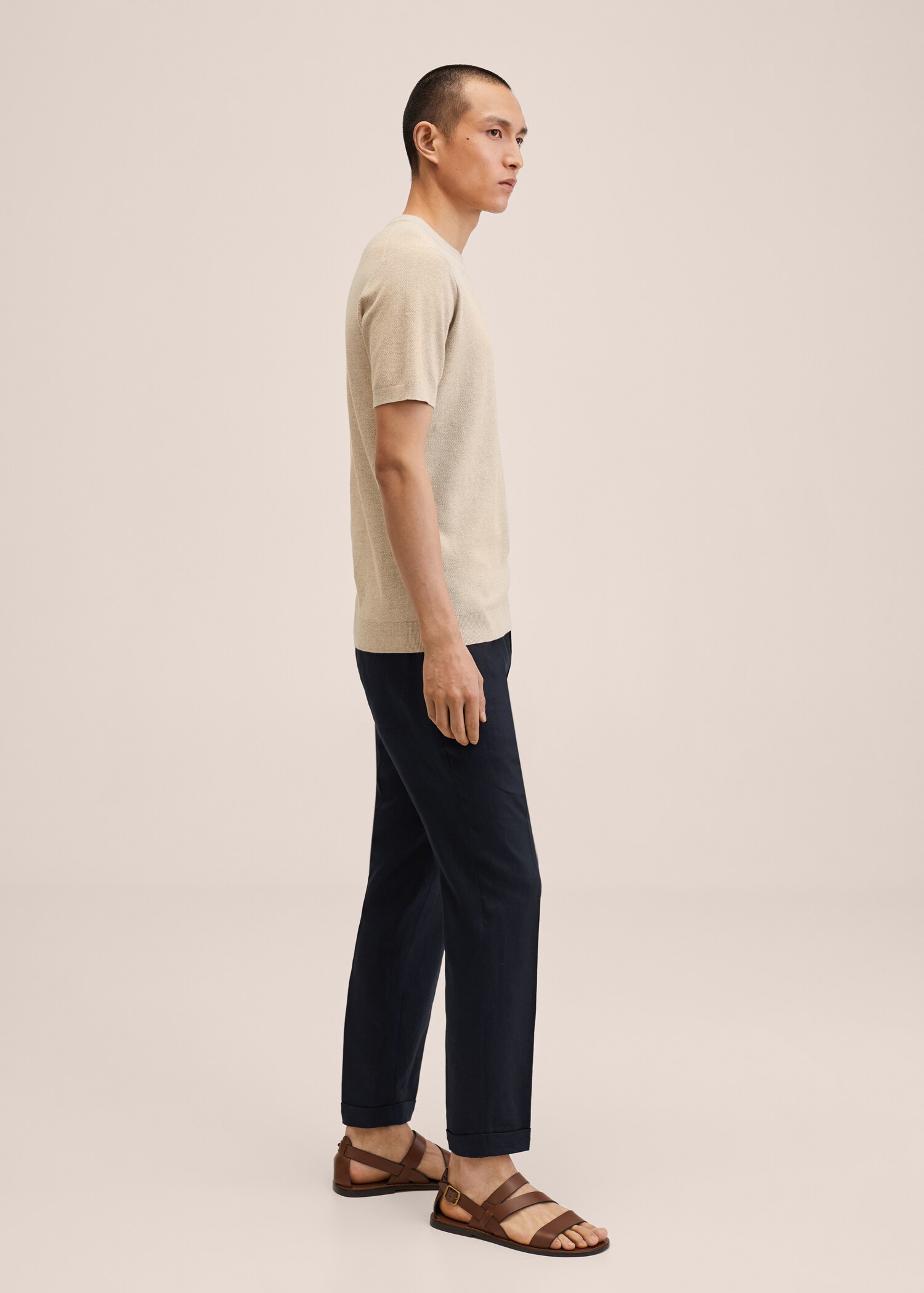 Relaxed linen trousers - Details of the article 2
