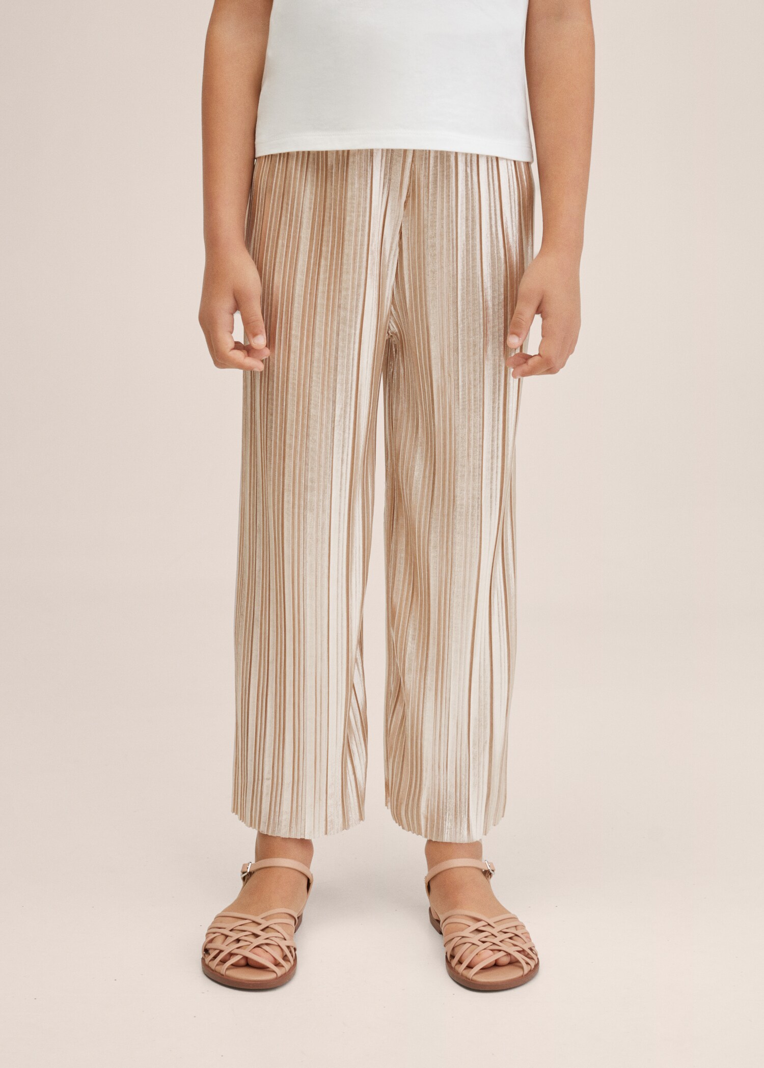 Metallic pleated trousers - Details of the article 1