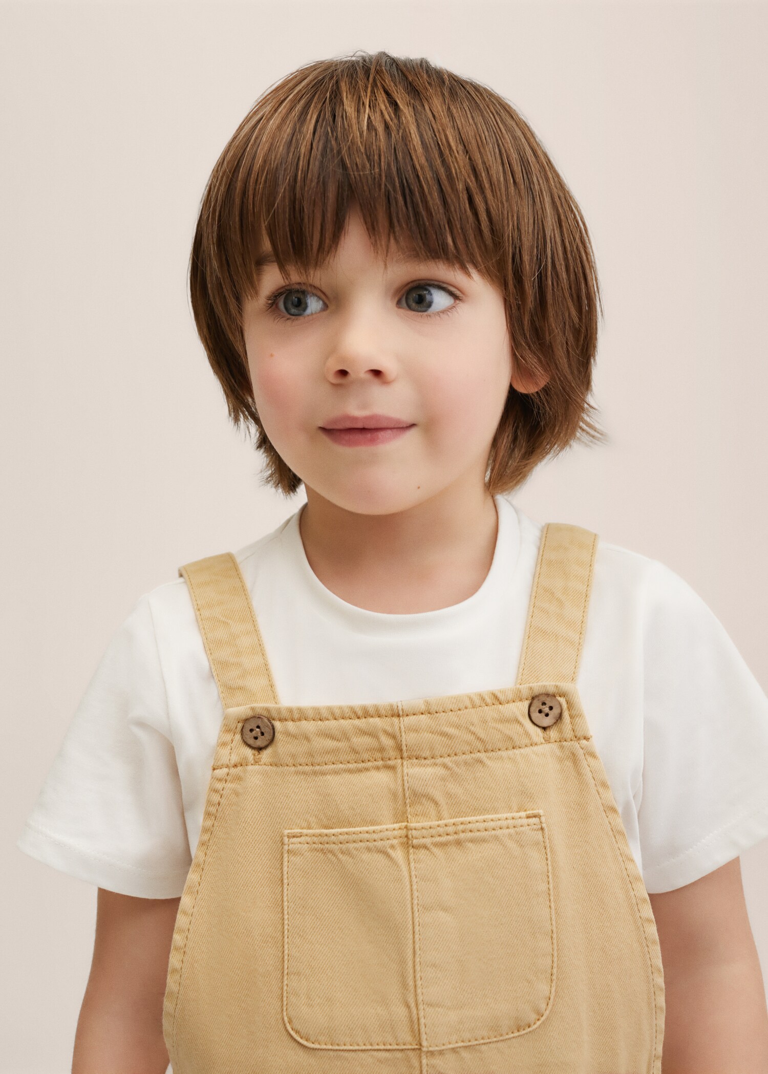 Denim buttoned dungarees - Medium plane