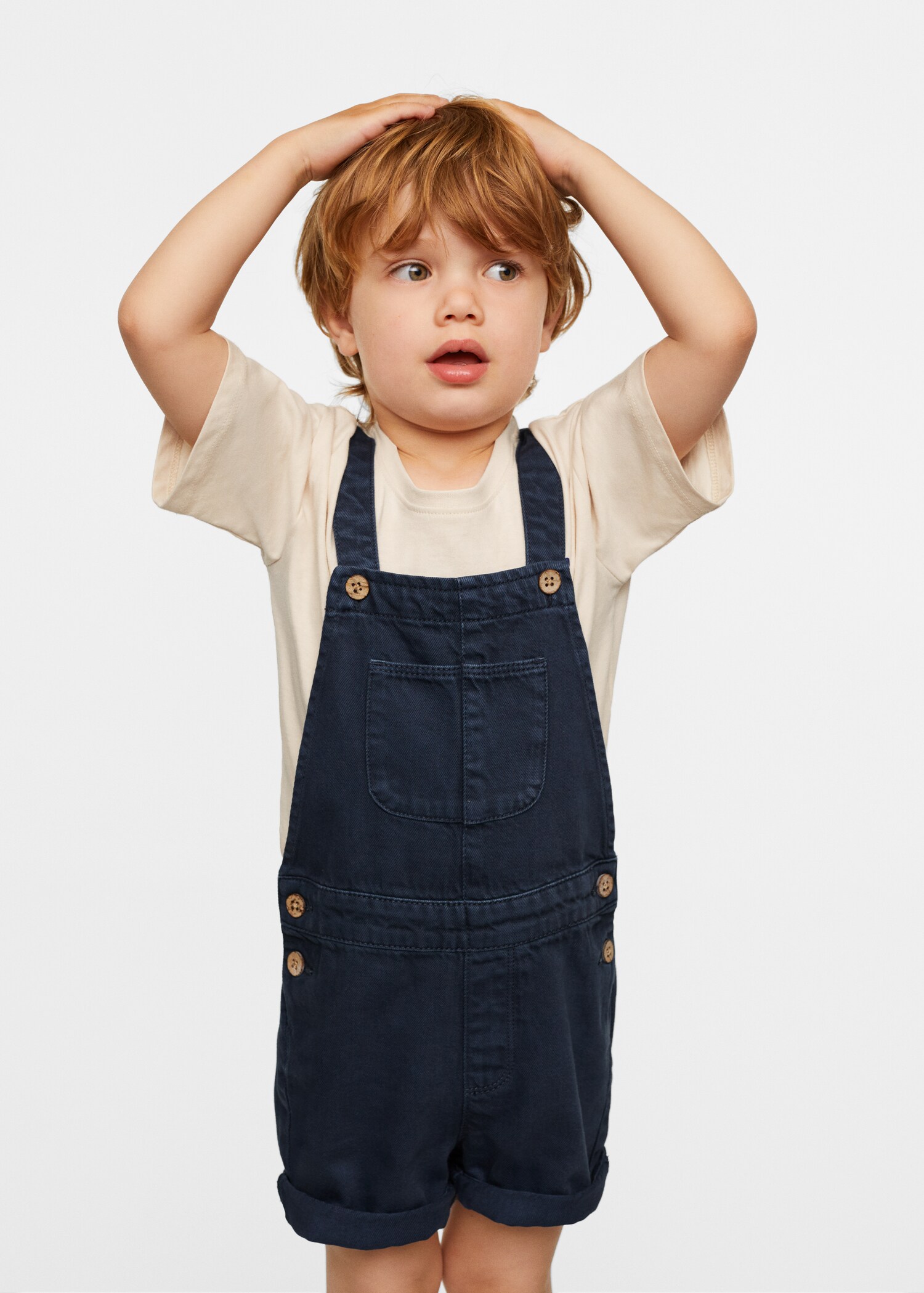 Denim buttoned dungarees - Medium plane