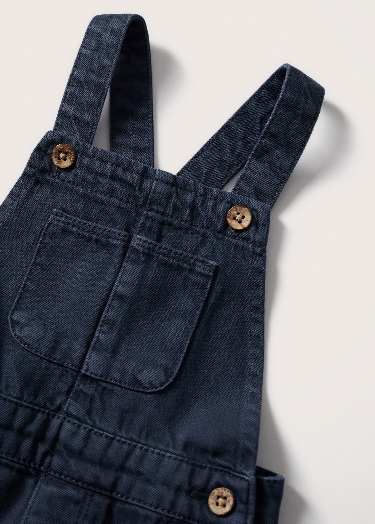 Denim buttoned dungarees - Details of the article 8