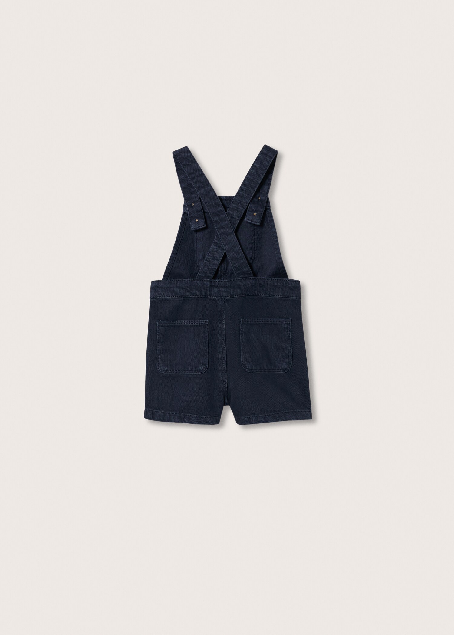 Denim buttoned dungarees - Reverse of the article