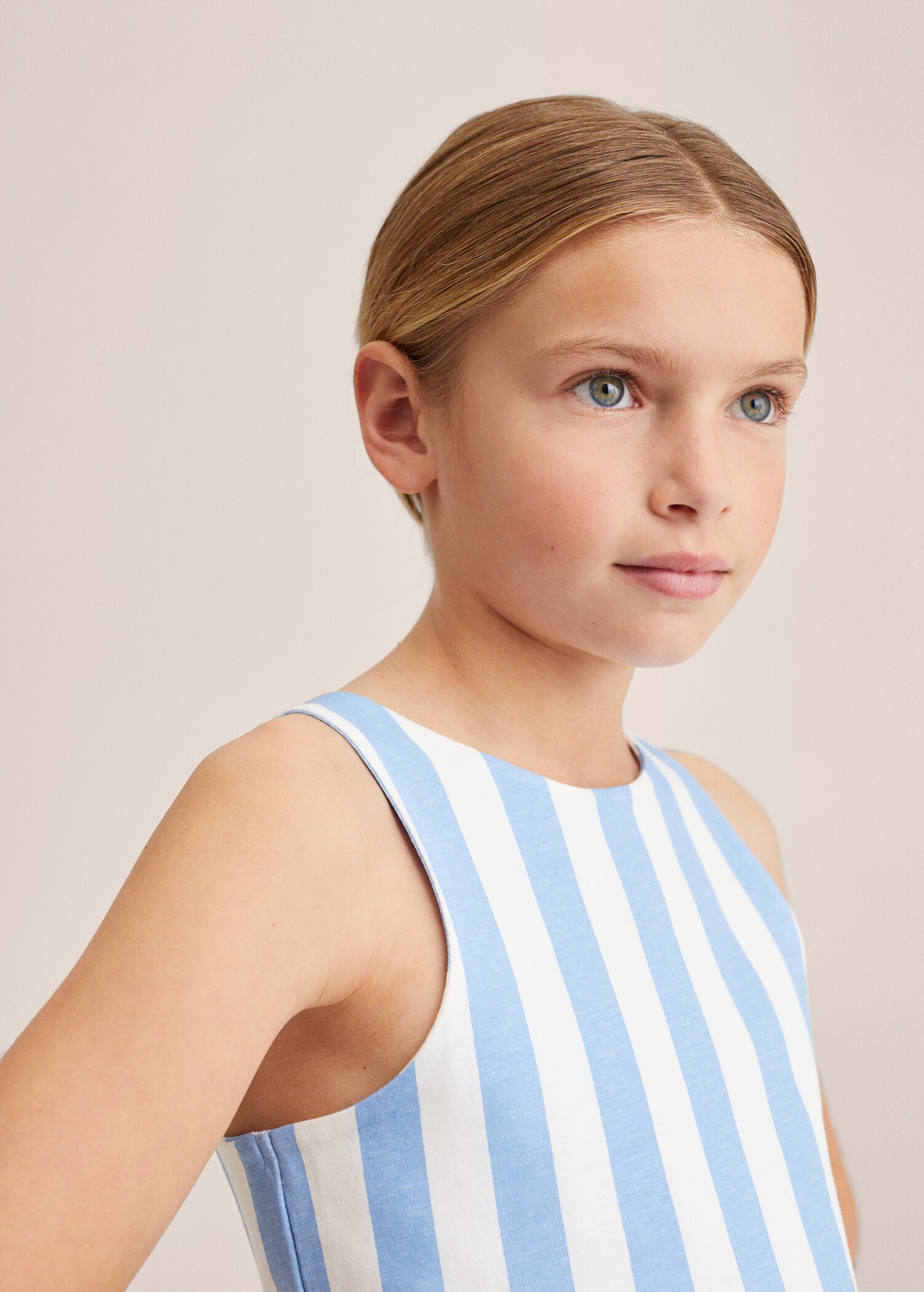 Striped cotton-blend dress - Details of the article 2